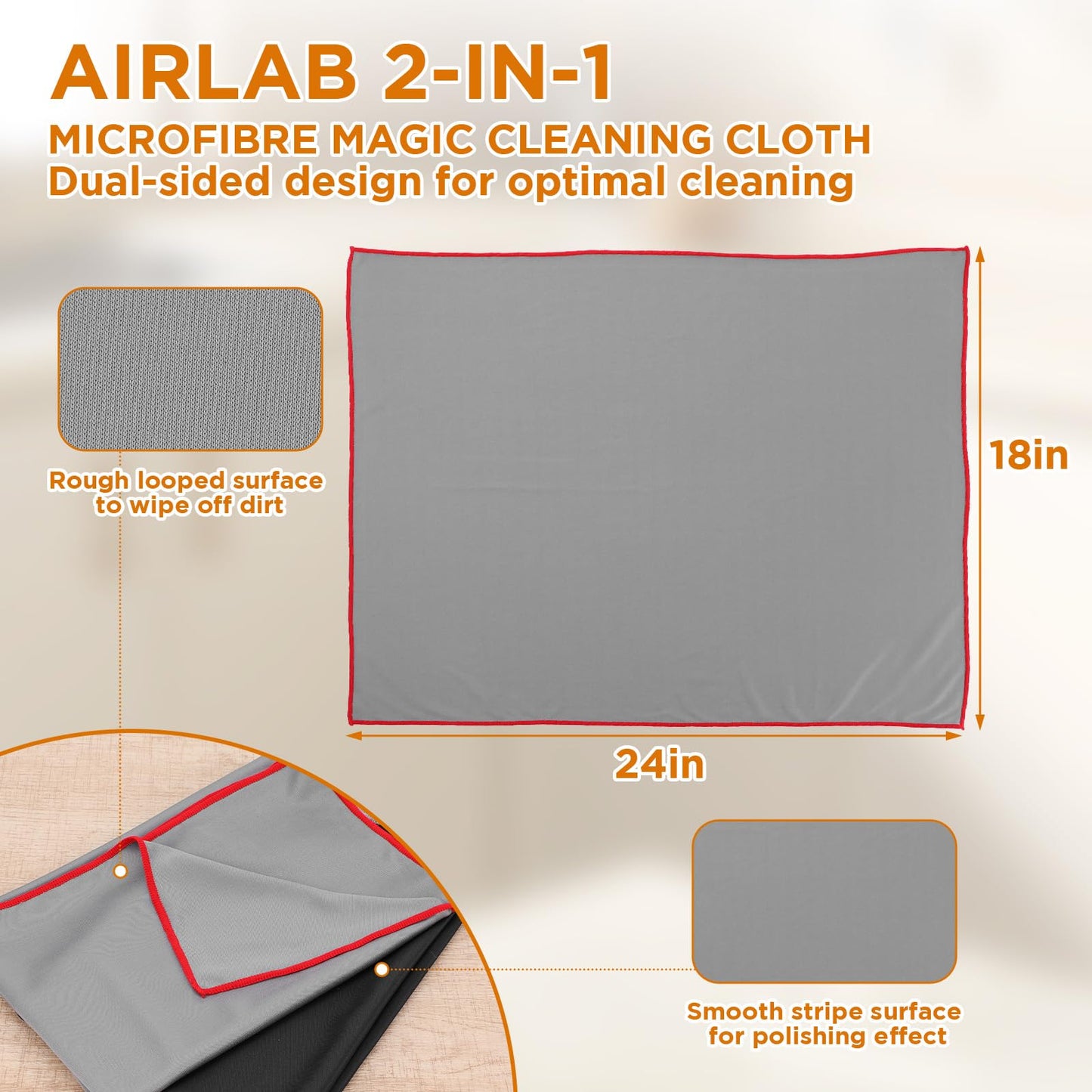 MAQUITA 6 Pcs Wine Glass Polishing Cloths Large Microfiber Cleaning Cloths 24 x 18 Inch Lintless Towels for Drying Wine Glasses Cleaning Window Stemware Dishes Glassware
