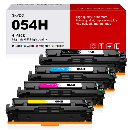 054H Toner Cartridge Replacement for Canon 054H 054 H CRG-054 Work with Canon MF642Cdw Toner Cartridges, Color imageCLASS MF644Cdw LBP622Cdw MF641Cdw Laser Printer Toner (4 Pack)