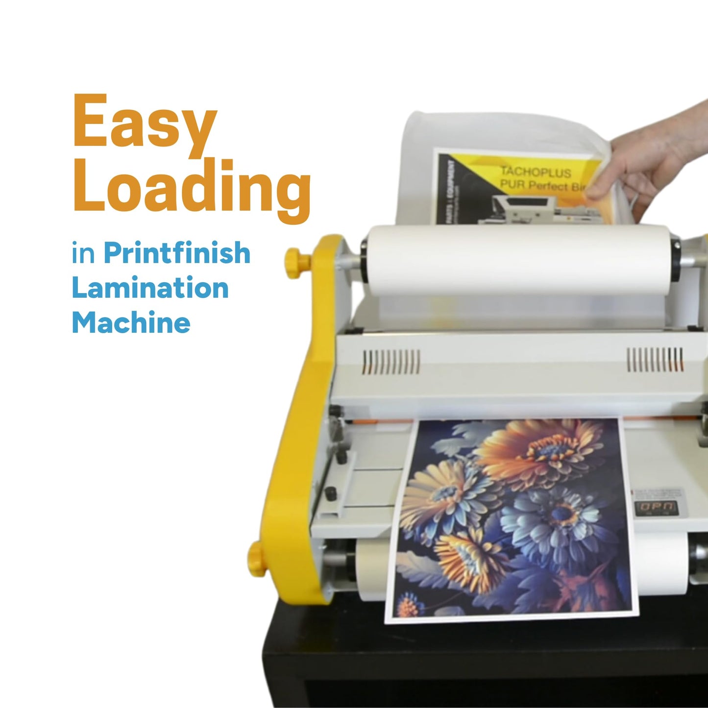 Printfinish Soft Touch Matte Laminating Film Roll - Velvet Finish Thermal Lamination Film - Scratch & Fingerprint Resistant PET Roll for Business Cards & Brochures - 12" x 500" x 1" Core