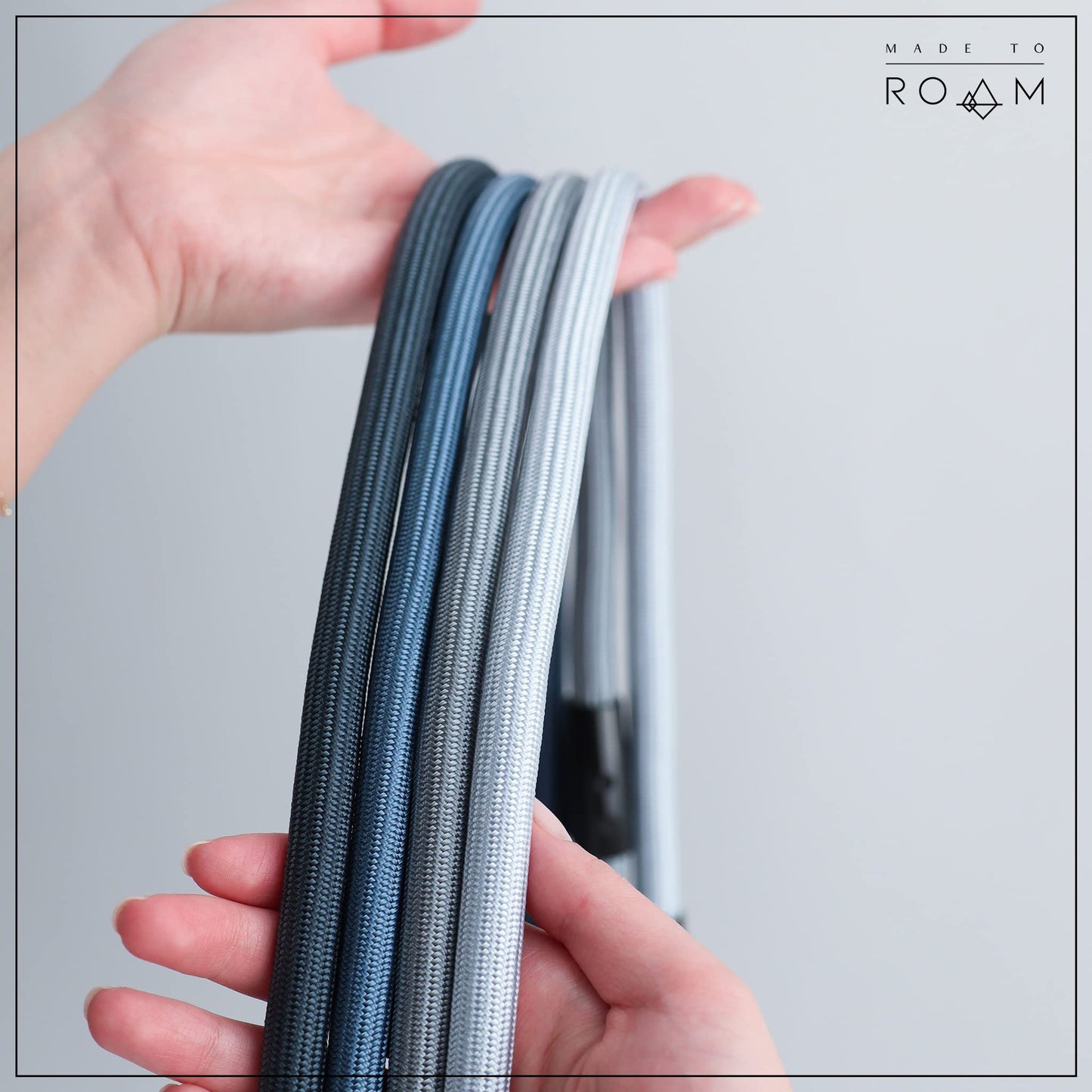 MADE TO ROAM Premium Everyday Leash - Ultra Soft Dog Leash with Aviation Aluminum Carabiner for Small, Medium, Large Dogs - California Horizon, 6ft (Rubber Coated Metal Clamps)