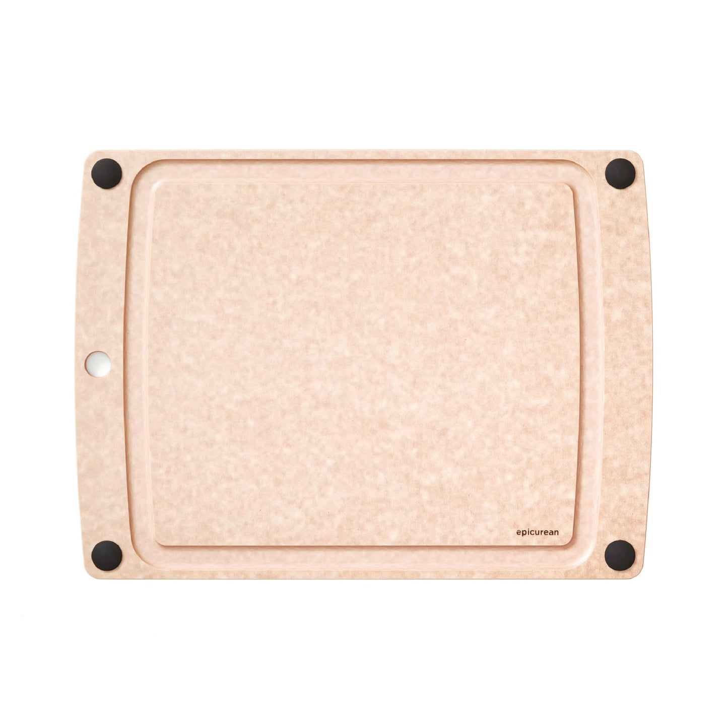 Epicurean All-in-One Cutting Board with Non-Slip Feet and Juice Groove, 14.5" by 11.25", Natural