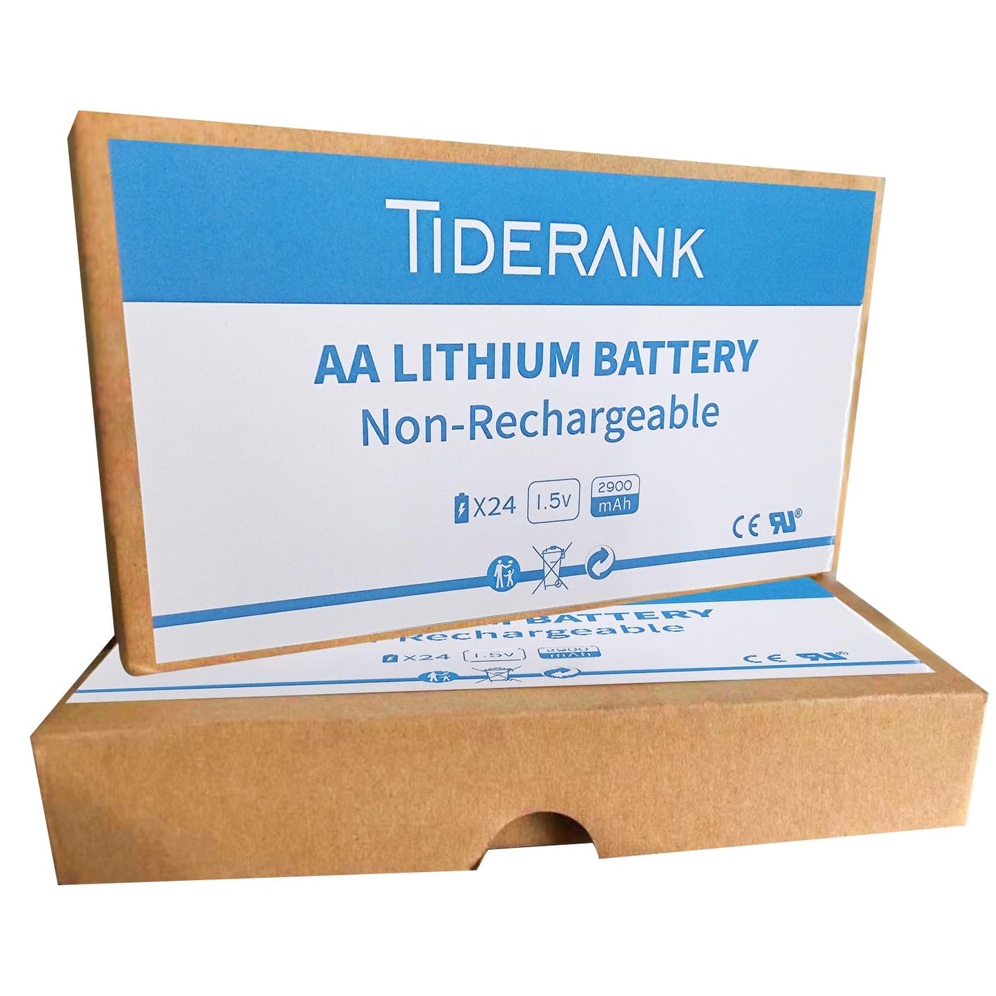 AA Lithium Battery 24 Pack, Long Lasting 2900mAh 1.5V AA Battery, No Leaks Guaranteed, Works in Extreme Temperatures, Non Rechargeable (Blueness)