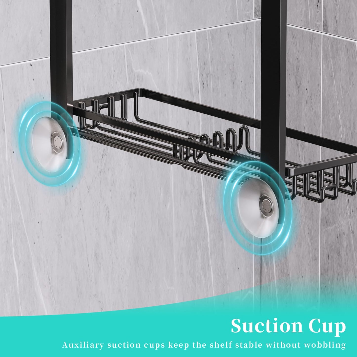 HapiRm Adjustable Shower Caddy Hanging - 4-Tier No Drilling Over The Door Shower Caddy, Rustproof Shower Organizer Hanging with 2 Soap Holders & 22 Hooks, Bathroom Shelves for Shampoo, Conditioner