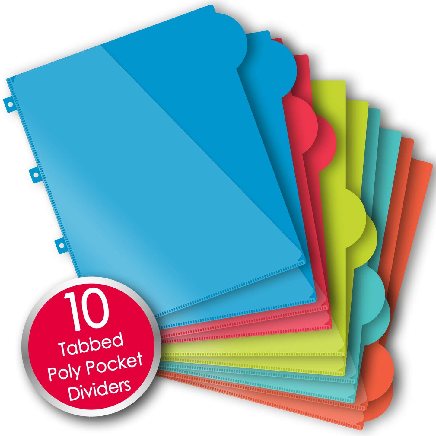 IQ+ iScholar Poly Cover 10 Subject Notebook, College Ruled, 11 x 8.5 Inch, 250 Sheets, Black (58900-BK)