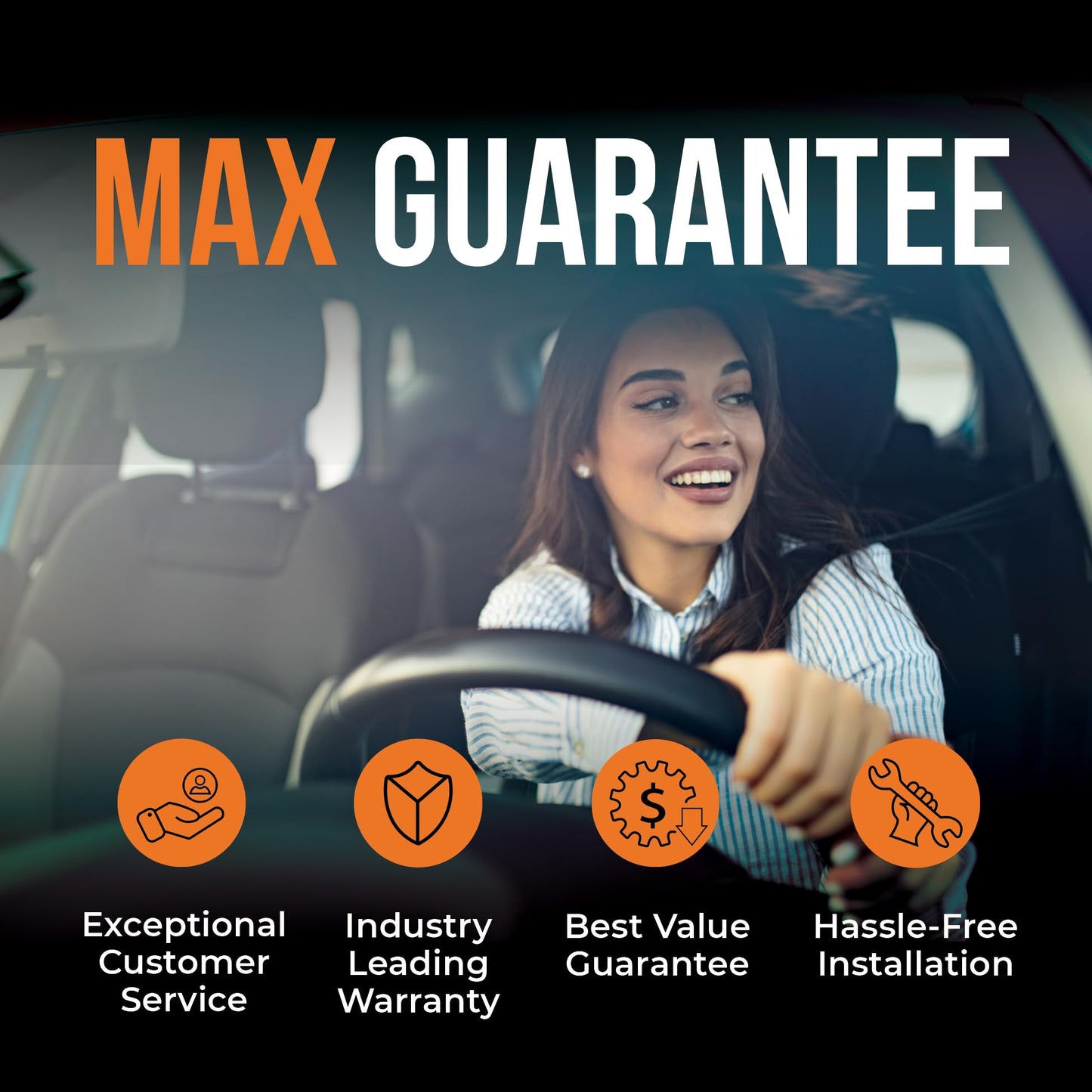 Max Advanced Brakes - SelectMAX Rear Brake Pads for 2010-2020 Hyundai Elantra; 2008-2019 Sonata, Carbon Ceramic Rear Brake Pads, Hardware Included, Everyday Driving, Low Dust, Quiet