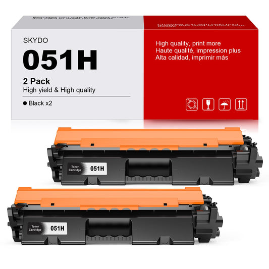 051H Toner Cartridge Replacement for Canon 051H 051 H CRG-051 H Toner Cartridge Work with Canon Imageclass MF263dn MF266dw MF267dw LBP162dw LBP161dn Printer Toner (Black, 2 Pack)