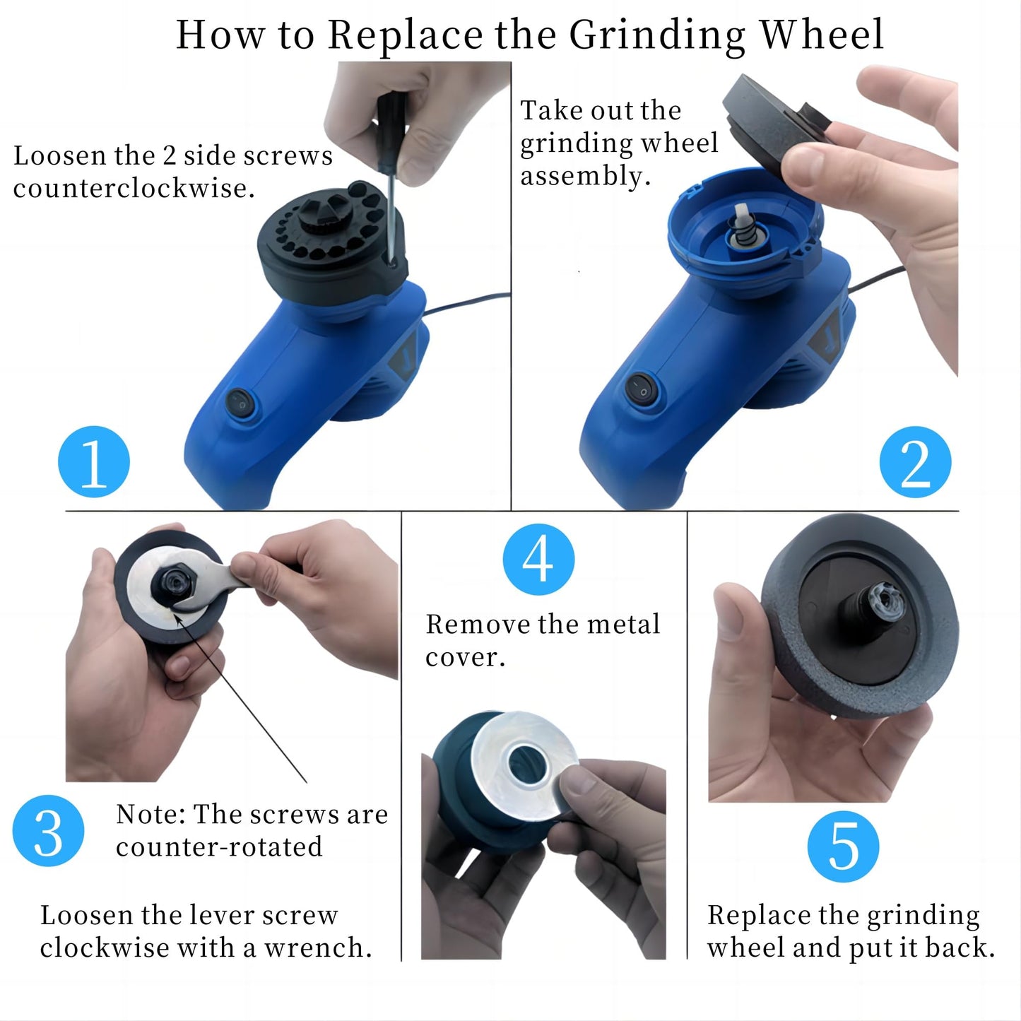 Drill Bit Sharpener Household Electric Non Slip Multi Function Drill Grinding Machine for Twist Drill 110 120V
