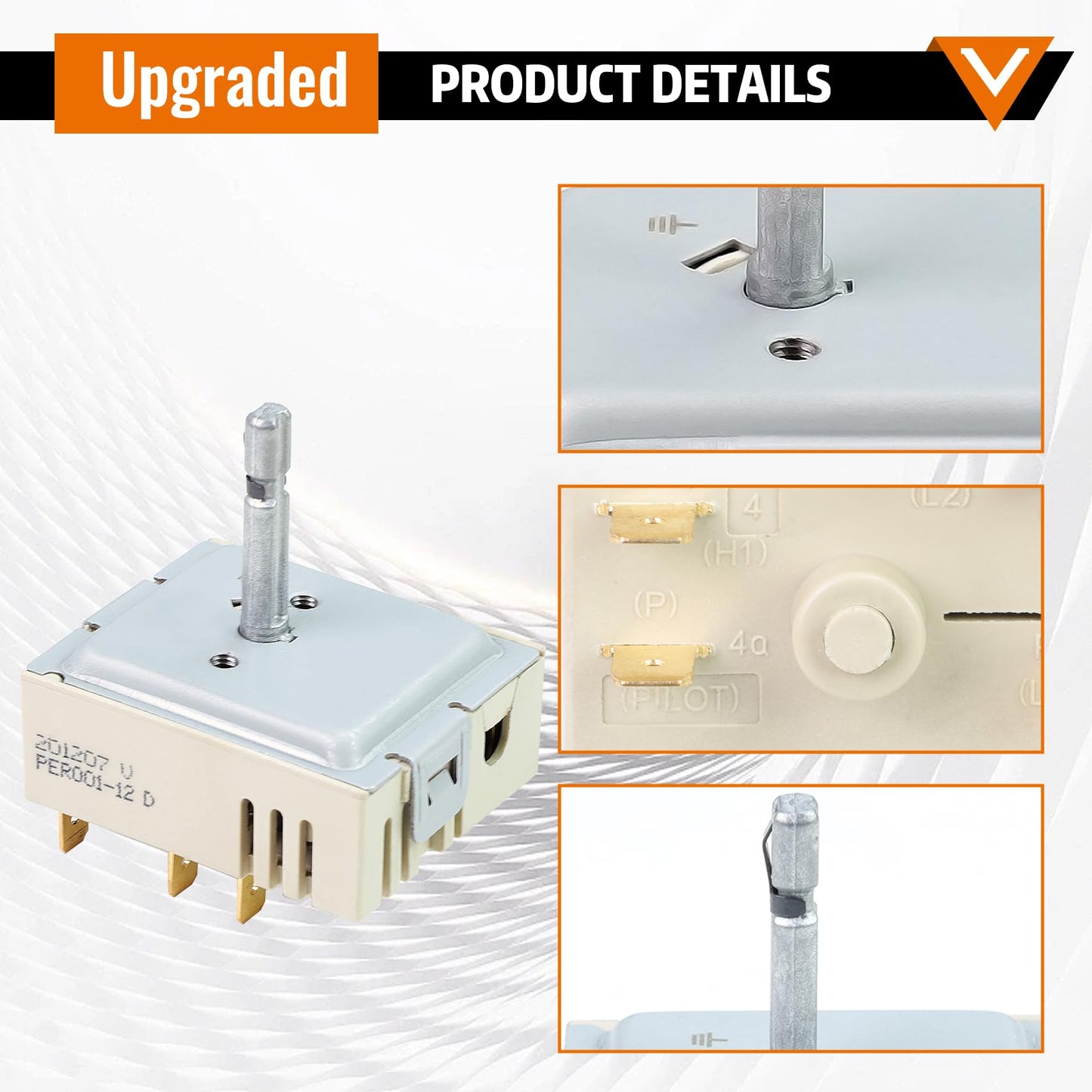 DG44-01006B Range Dual Surface Element Switch Replacement Numbers: AP6037530, PS11771631, EAP11771631 Part Number: PD00035203 Compatible with Samsung
