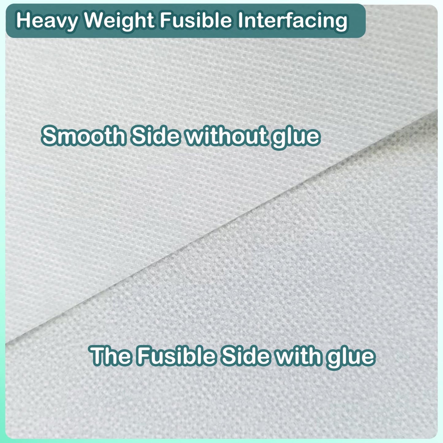 JIMILIFE Heavy Weight Fusible Interfacing for Sewing 15.7inch x 30yard Iron-on Non-Woven Fusible Interfacing White Polyester Single-Sided Interfacing Fabric for Sewing Crafting Projects
