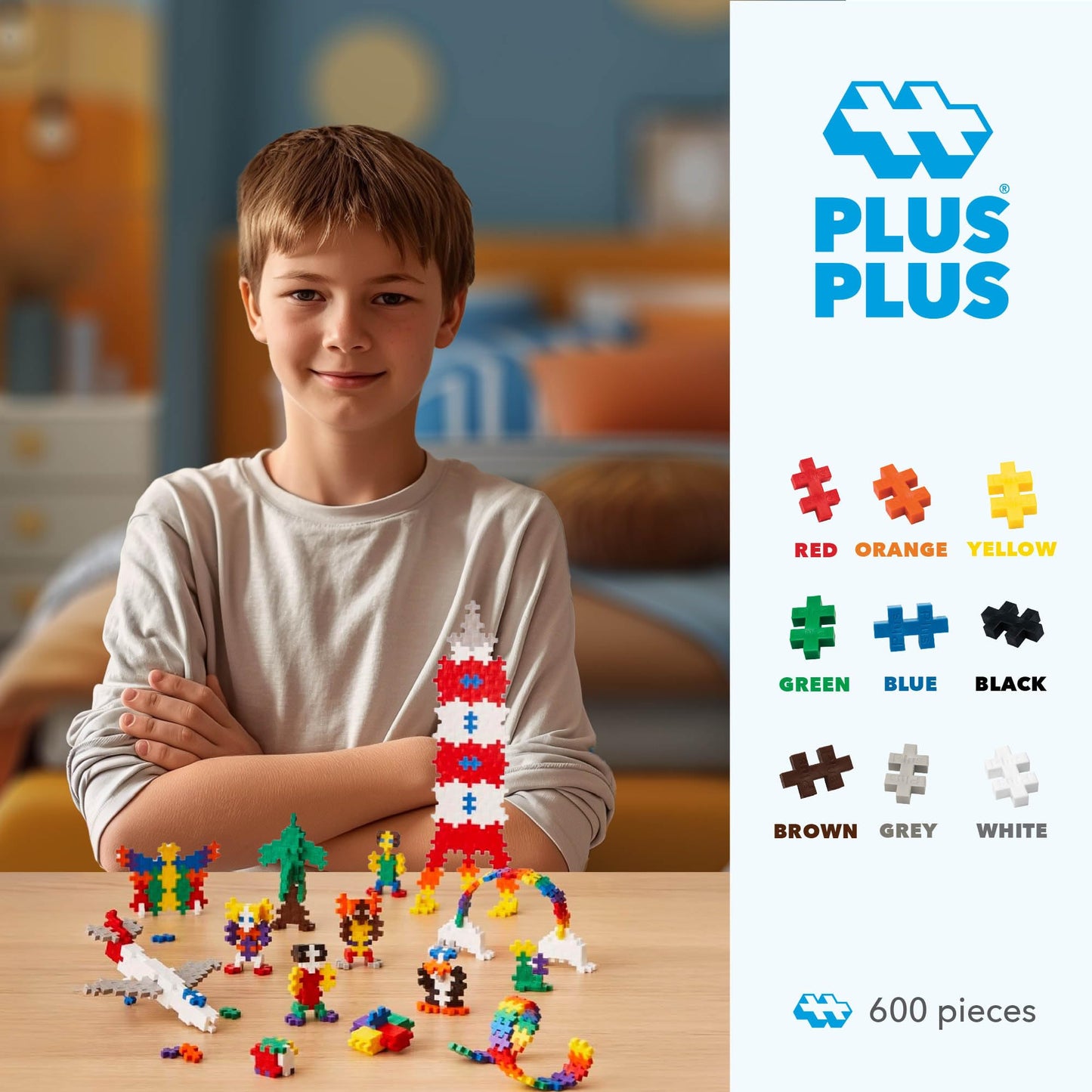 Plus-Plus 03310 600 Piece Basic Toy Set