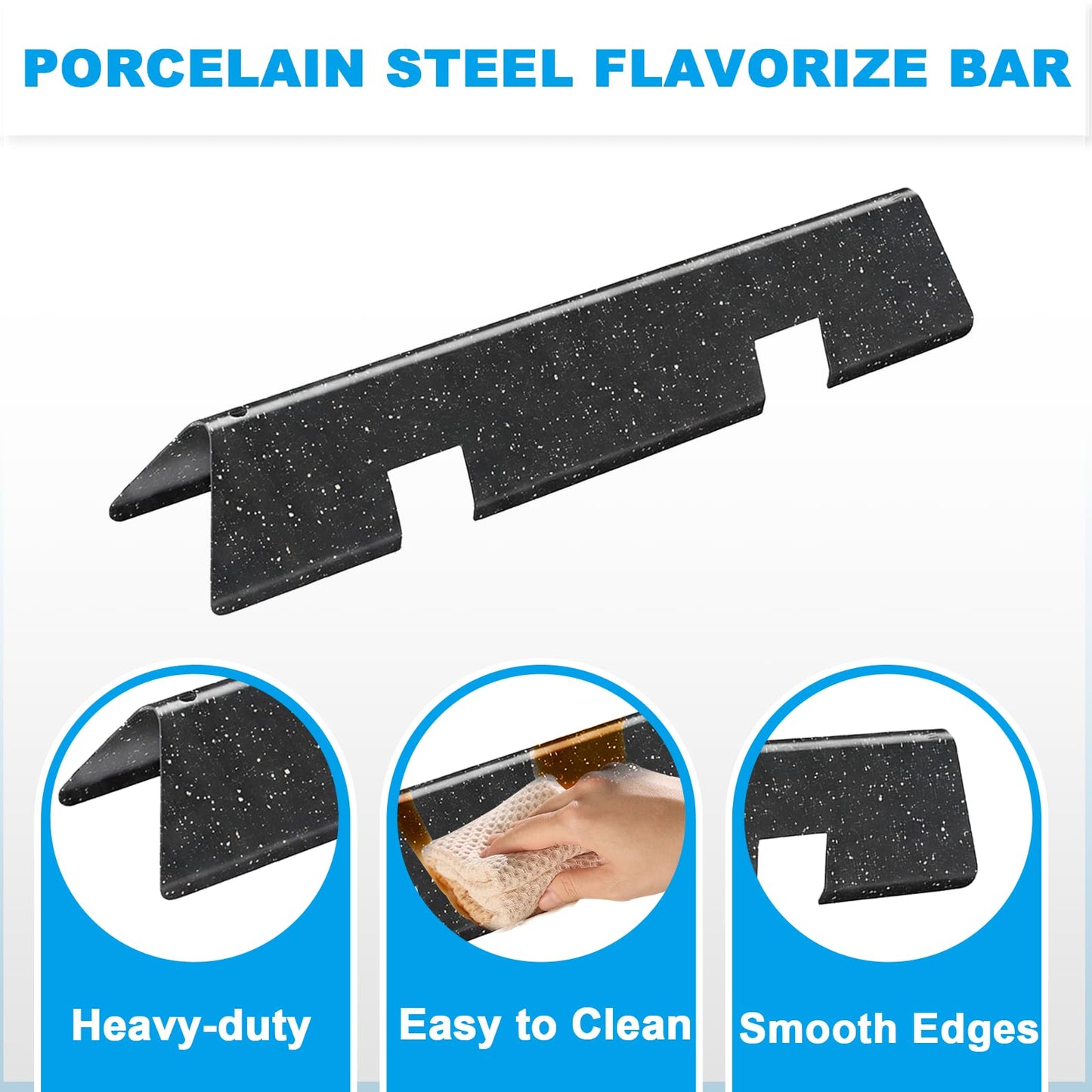 7636 Flavorize Bar Parts for Weber Spirit 300 Series, Spirit I & II E310 E320 E330 S310 S320 S330 Gas Grills with Front Controls Panel,Porcelain Enameled 15.3in for Weber Spirit Series Grill Parts