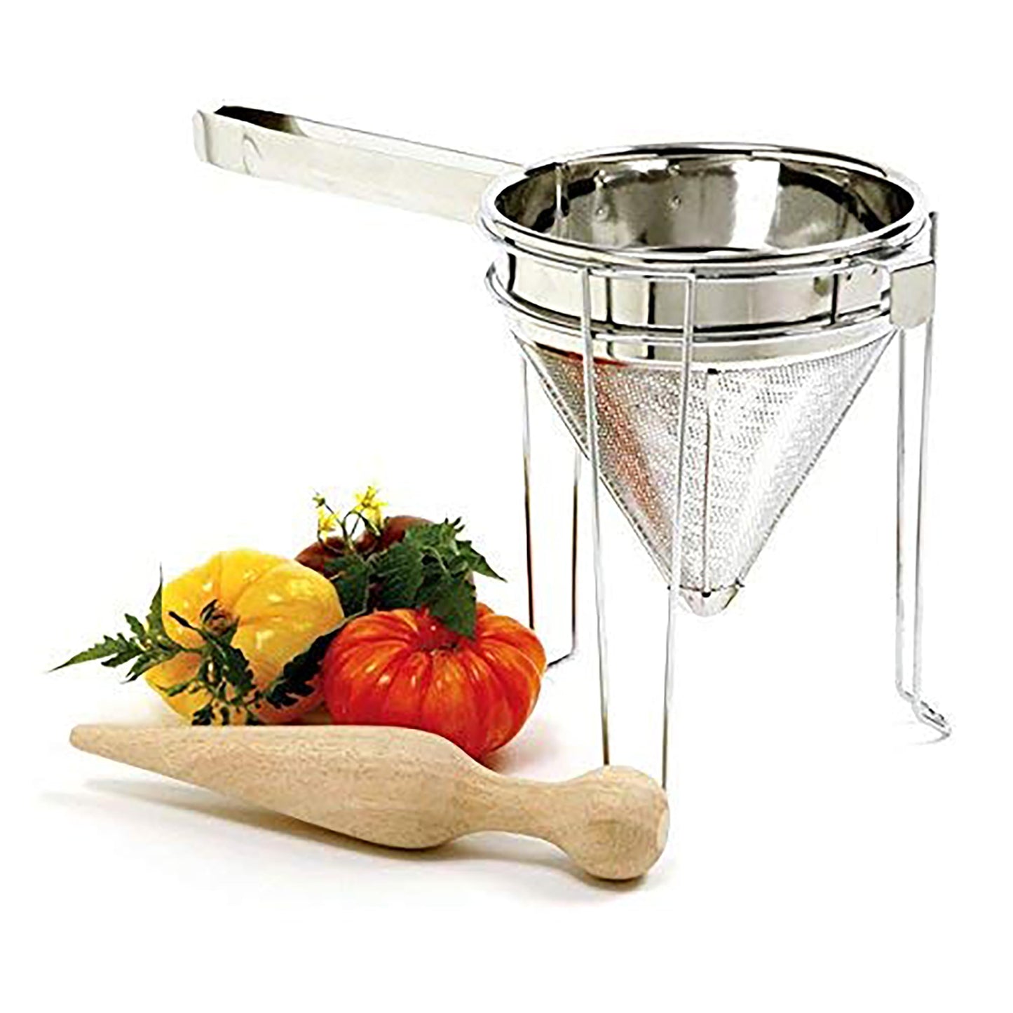 Norpro Stainless Steel Chinois with Stand and Pestle Set 9" x 7" x 7"