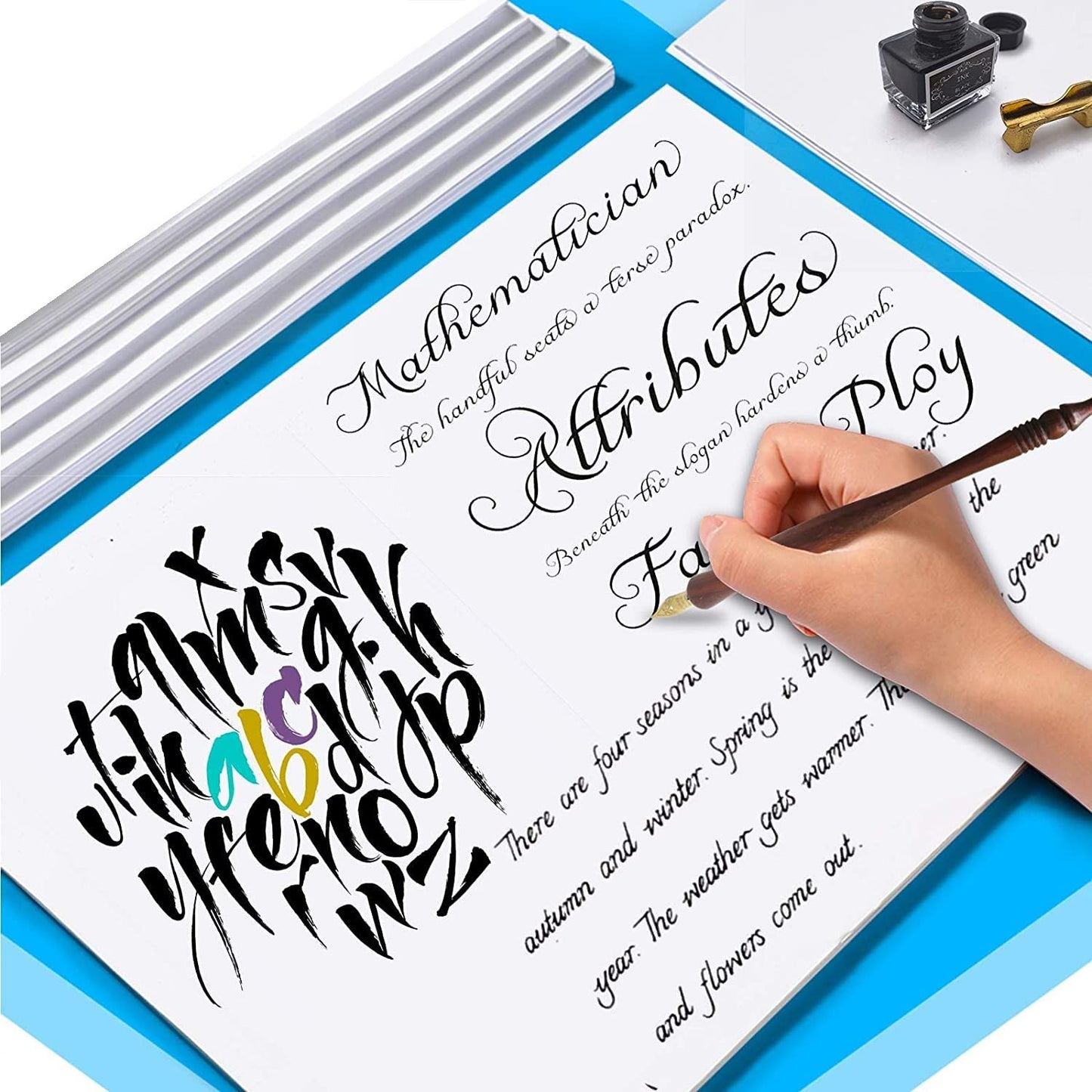 ASXMA Calligraphy Pens Gift Set - Personalized Caligraphy Pen Kits Calligraphy Set For Beginners&professional Include Glass And Wooden Dip Pen,Pen Holder,Various Sizes Of Nibs Etc