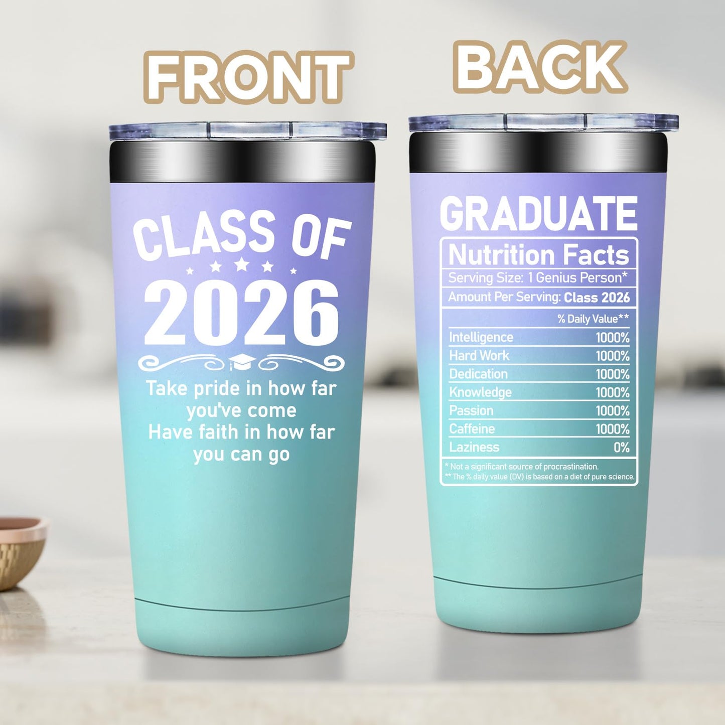 Fufandi Graduation Gifts - Class of 2025 Graduation Gift - College High School Graduations Gifts for Her - Congratulations Gift for Women - Tumbler Cup 20oz