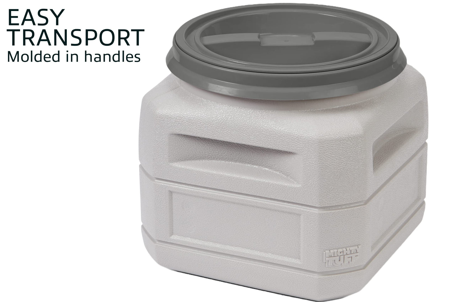 Mighty Tuff Airtight Dog Food Storage Container – 6 Gal, up to 24 lb Capacity – Cat and Dog Food Container with Twist Lid & Handles – BPA-Free, Made in USA