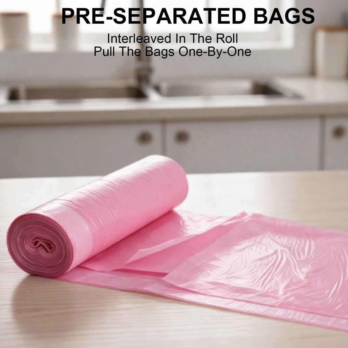 30 Gallon Drawstring Trash Bags,30 Count Multipurpose Extra Thick Garbage Bags,Break Resistant Drawstring Closure, for Office Home Hospital Big Waste Binst (Pink)