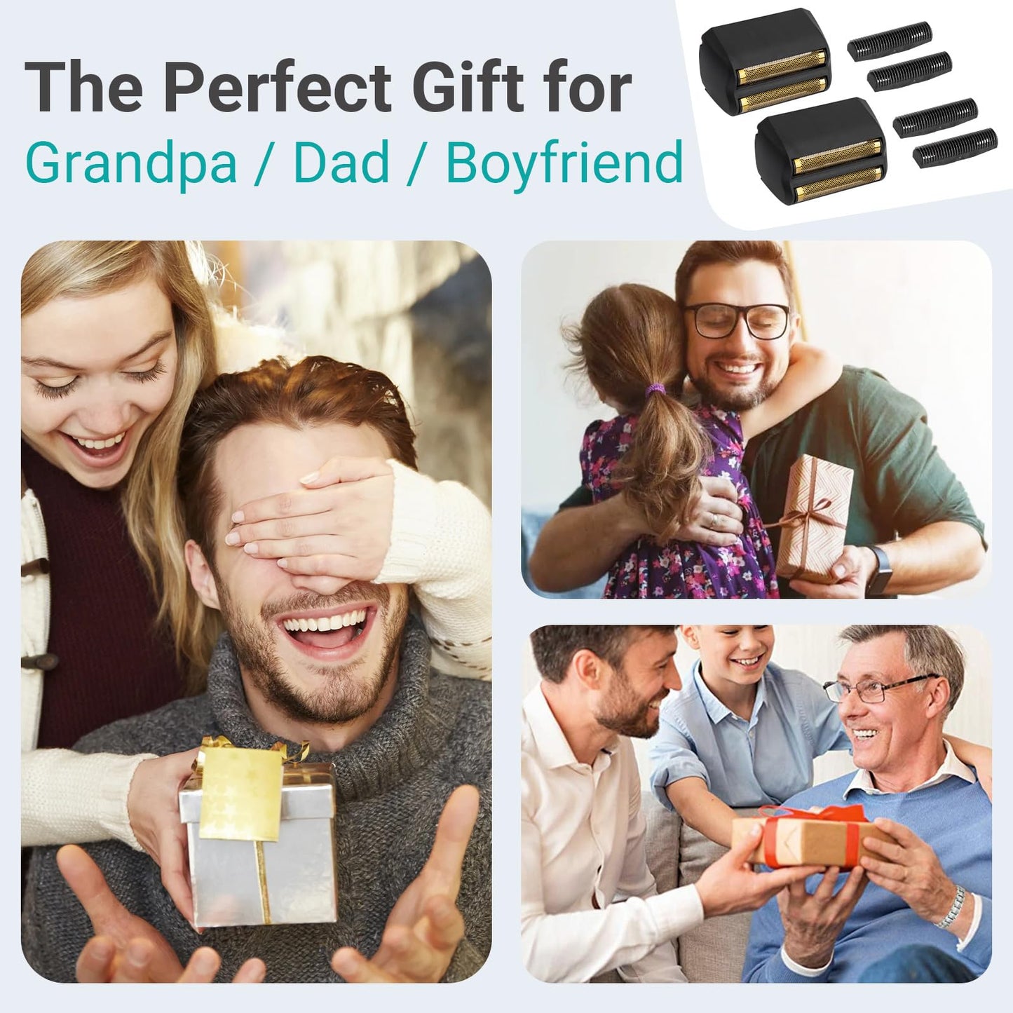 8173-700 Shaver Foil Head Compatible with Wahl 5 Star Series Vanish Shaver, Shaver Foil Head Replacement Cutter Bar, 2 Pack Super Close Shaving Heads, Black