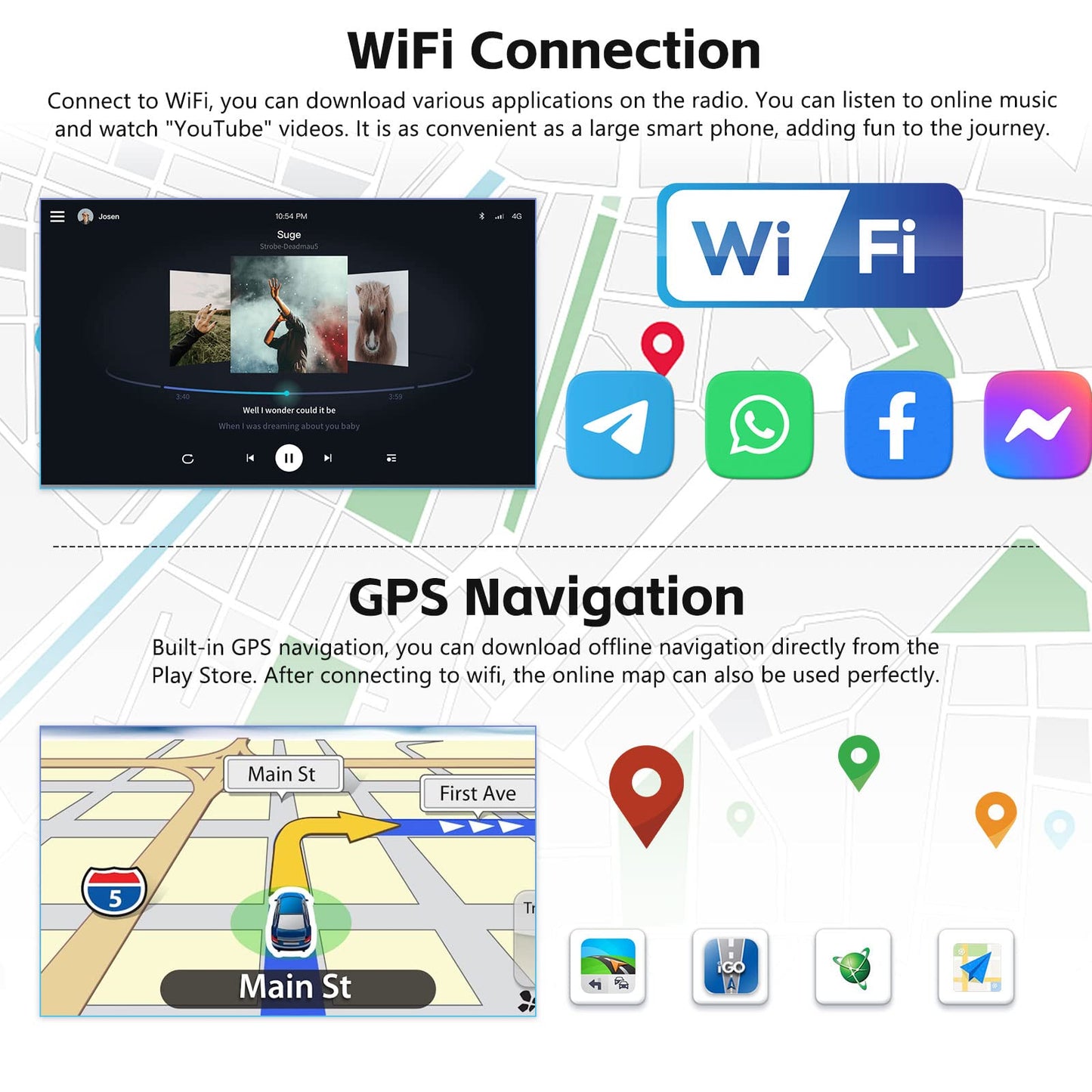 2+32G Android 13 Car Stereo for Hyundai Accent 2006-2011 with Carplay Android Auto Mirror Link 9 inch Head Unit Touch Screen Radio FM RDS HiFi Bluetooth WiFi GPS + AHD Backup Camera & MIC