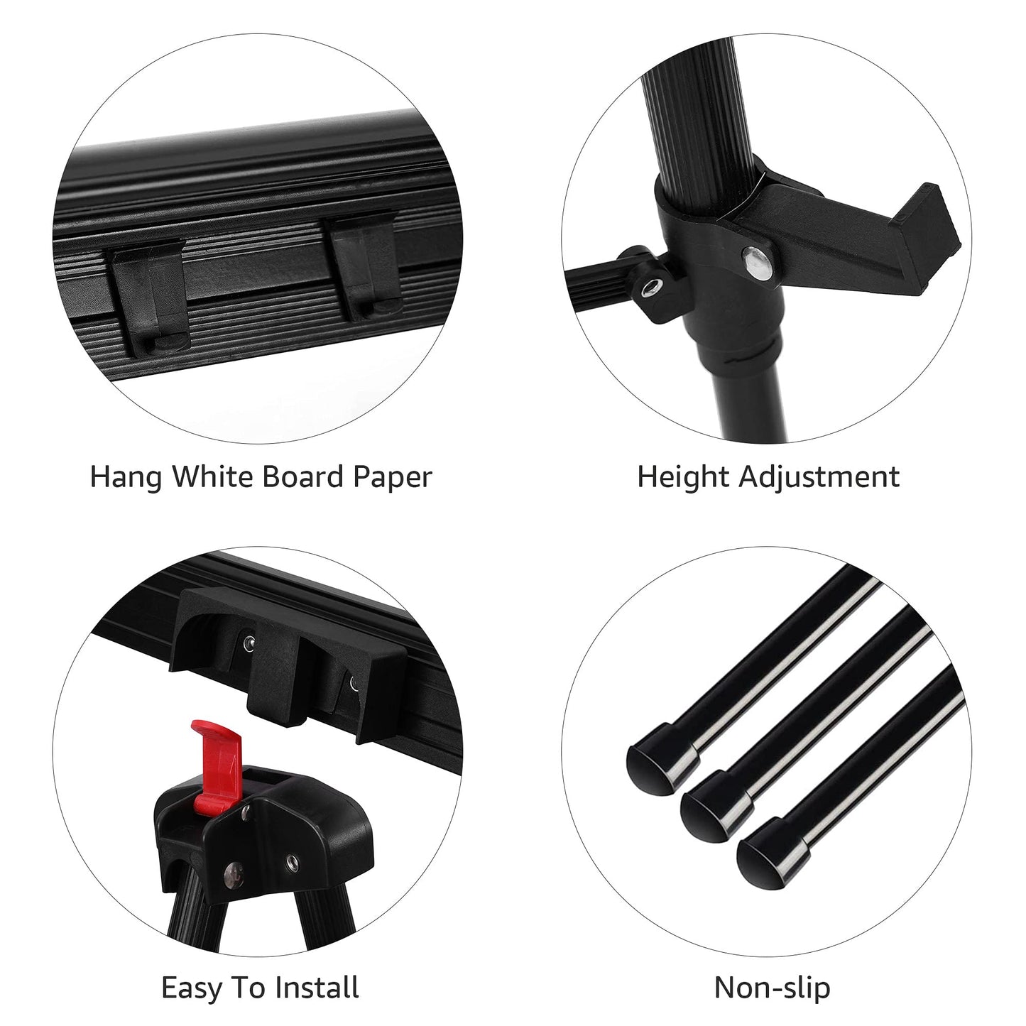Amazon Basics Heavy Duty Presentation Display Stand Easel, Adjustable Height Telescope Tripod