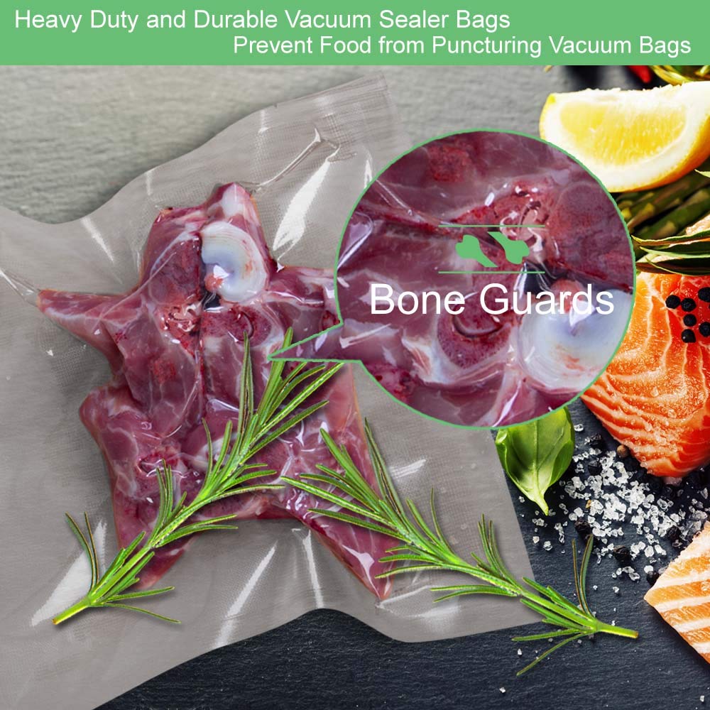 KitVacPak 100 Gallon11X16 Food Sealer Vacuum Sealer Bags with Commercial Grade, BPA Free, Heavy Duty.Vacuum Sealer Freezer Bags Compatible with Any Types Vacuum Sealer