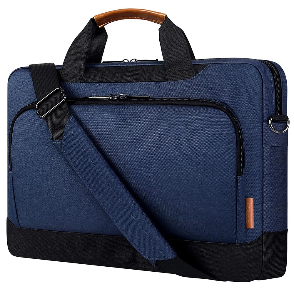 DOMISO 17-17.3 Inch Laptop Sleeve Business Briefcase Laptop Shoulder Bag Compatible with 17" Laptops/ 17.3" HP Pavilion 17/MSI GS73VR Stealth Pro/Dell Inspiron 17/Acer/ASUS,Blue