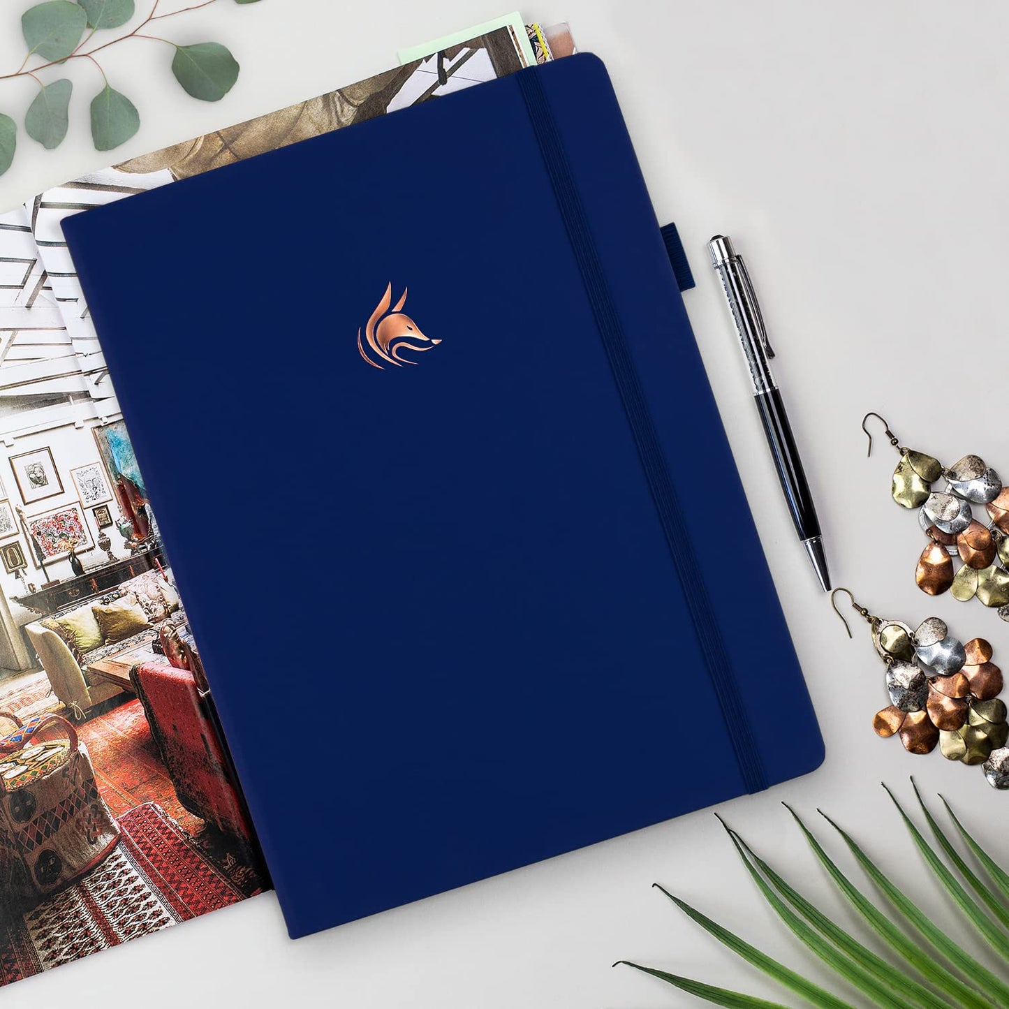 Clever Fox Planner Pro Premium Edition – Luxurious Weekly & Monthly Planner + Budget Planner Organizer for Productivity & Reaching Goals, Undated, A4 Hardcover + Keepsake Box – Navy Blue