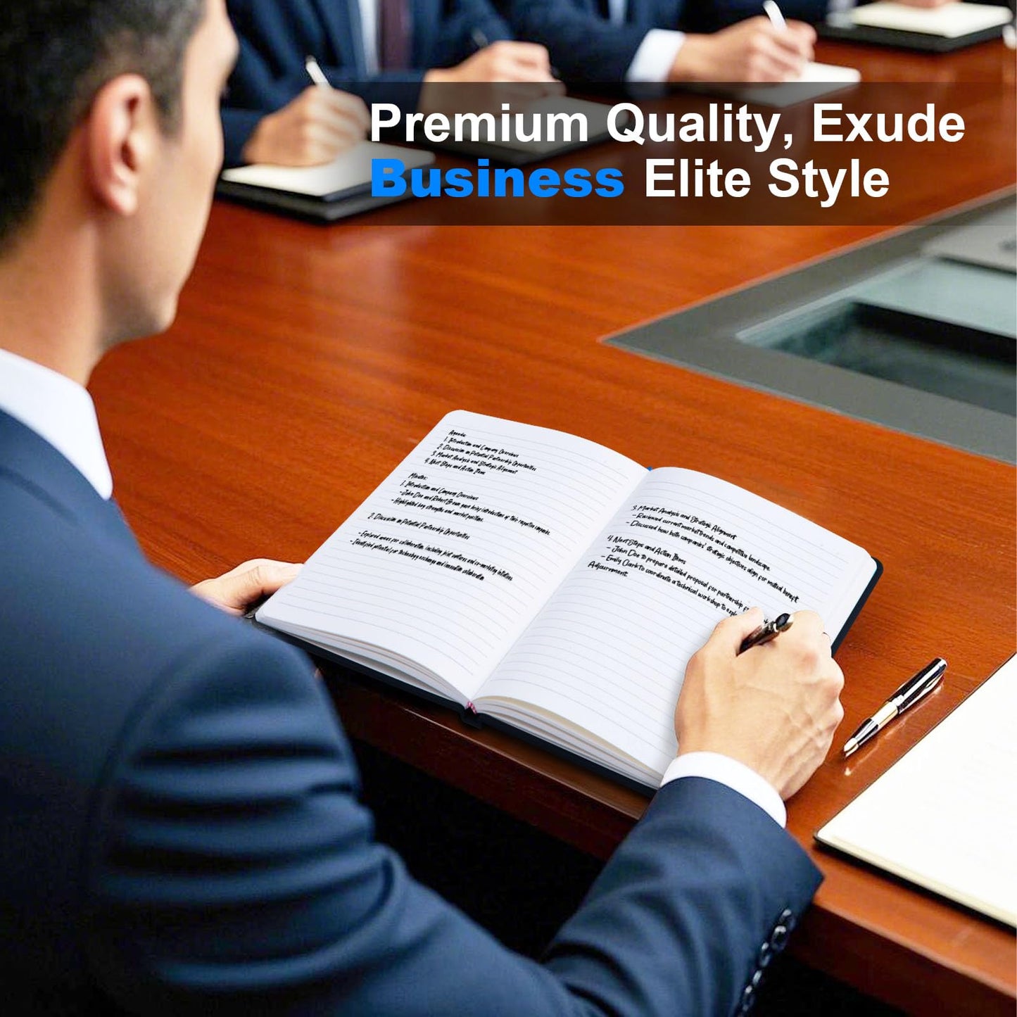 Comix 6 Pack Lined Journal Notebooks for Work, 240 Pages, 5.5"x8.3", Black, Hardcover, A5 Medium College Ruled, Journaling Notebooks for Notes-taking, Fits for Office School Home