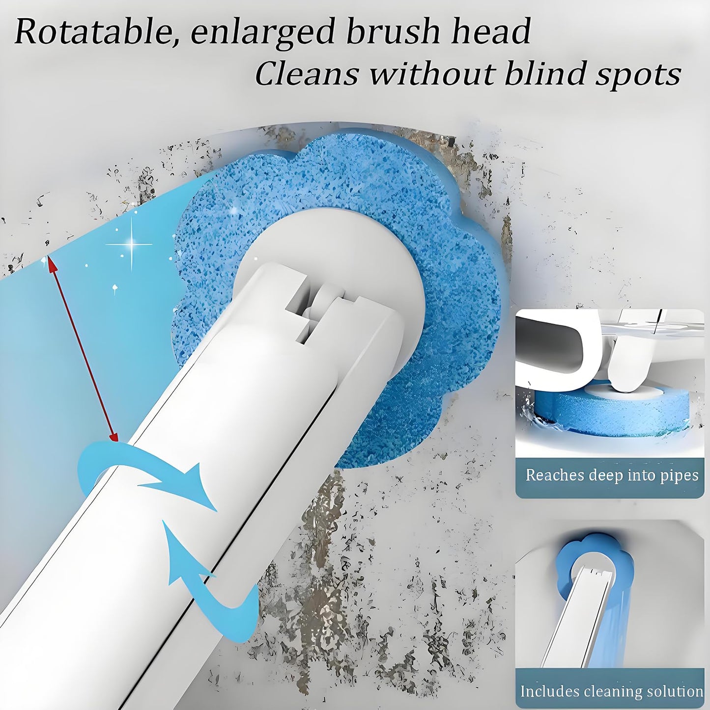 Snofrid Toilet Disposable Brush with Holder & Refill Heads - Hygienic Sanitary Toilet Cleaner for Easy Cleaning, Streak-Free Fresh Bathroom, No Mess Disposable Toilet Bowl (1, Refill (36 pcs))
