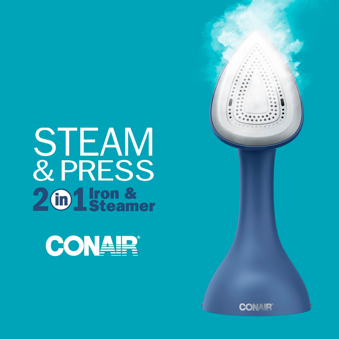 Conair Extreme Steam & Press 2 in 1 Steamer, Handheld Fabric Steamer, 1700W Clothing Stemaer, 30 second Heat-up, Travel Steamer