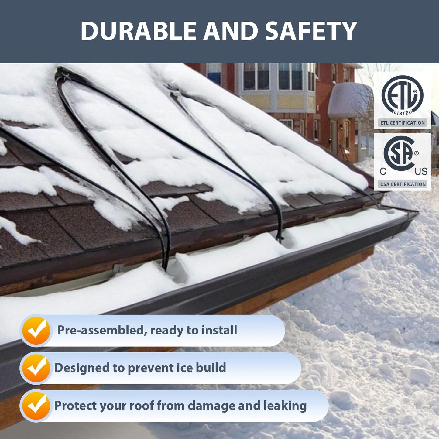 HEATIT HIRD 80 feet Roof & Gutter De-Icing Cable