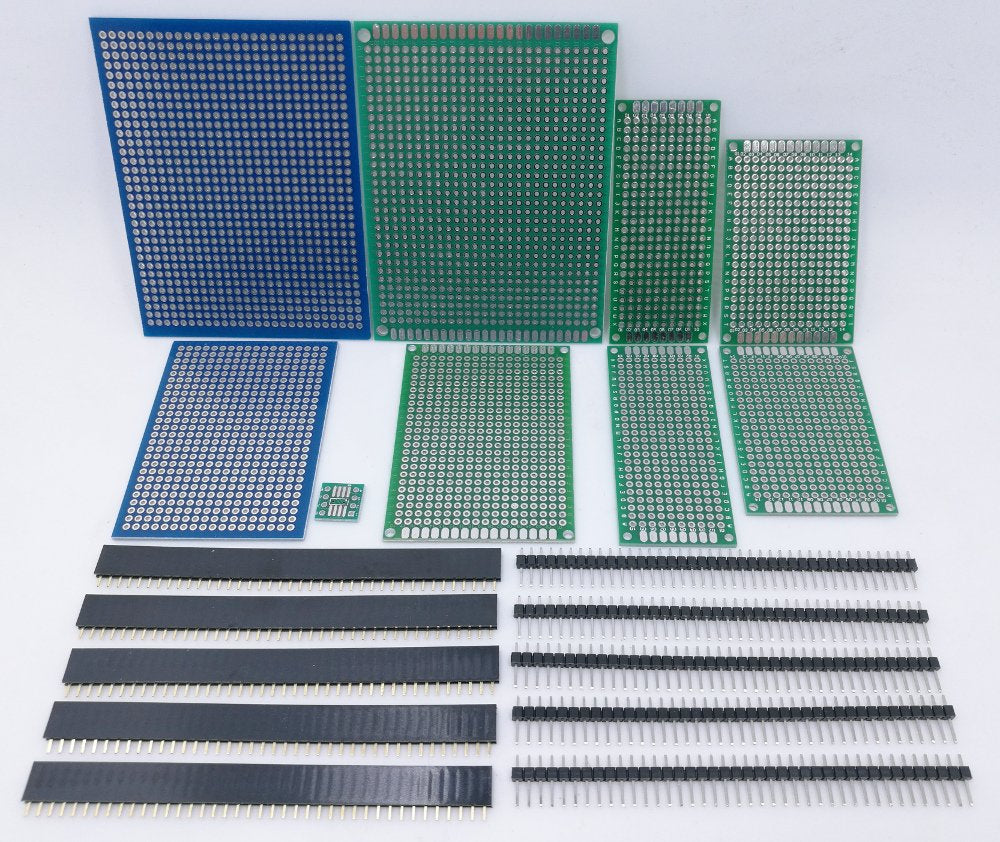 Interstellar Electronics Components Assortment Kit, Grab Bag, IC, Opamp,Resistors, Polyester Capacitors, LED, PCB, Diodes, Transistors, 2000 pcs