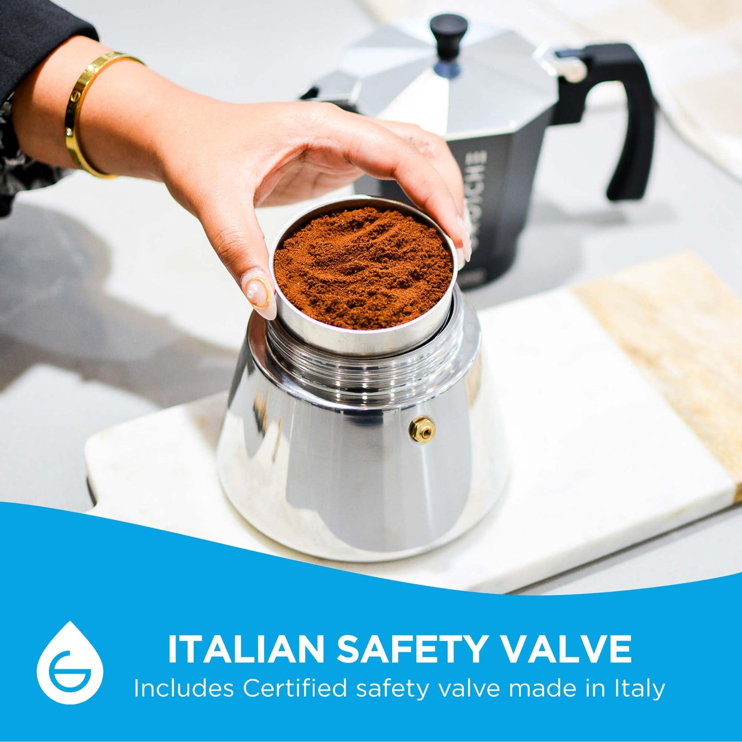 GROSCHE Milano Induction Stovetop Espresso Maker Moka Pot for Greca, Induction, Electric & Gas Stoves, Stovetop Espresso Maker, Canadian Brand! | 6 Espresso Cup, Black