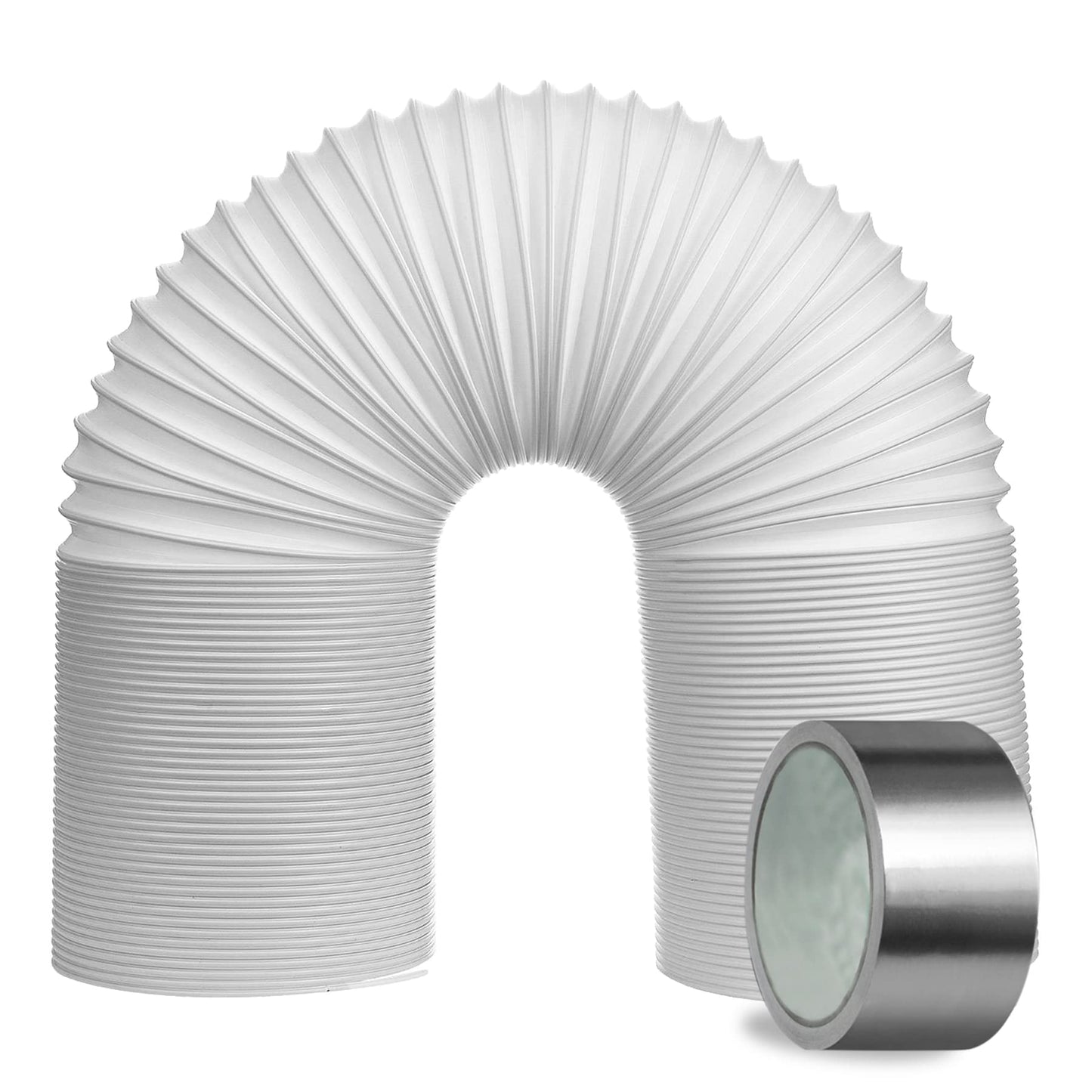 6" x 6.5ft Air Conditioner Exhaust Hose, Moonjor AC Vent Exhaust Hose with Counter Clockwise Thread for 6“ LG, Haier and Other Portable Air Conditioners