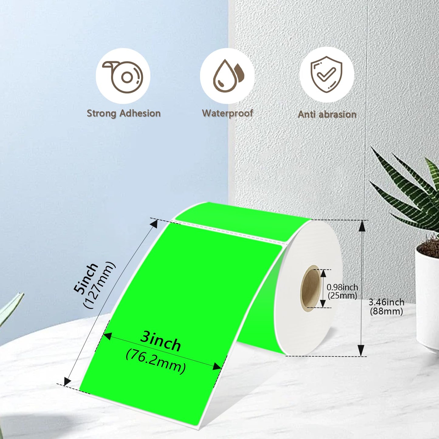 3 x 5 Inch Rectangle Color Coding Sticker Labels 300Pcs Printable Moving Box Labels for Warehouse, Address, Inventory, Small Business Labeling, Mixed Colors