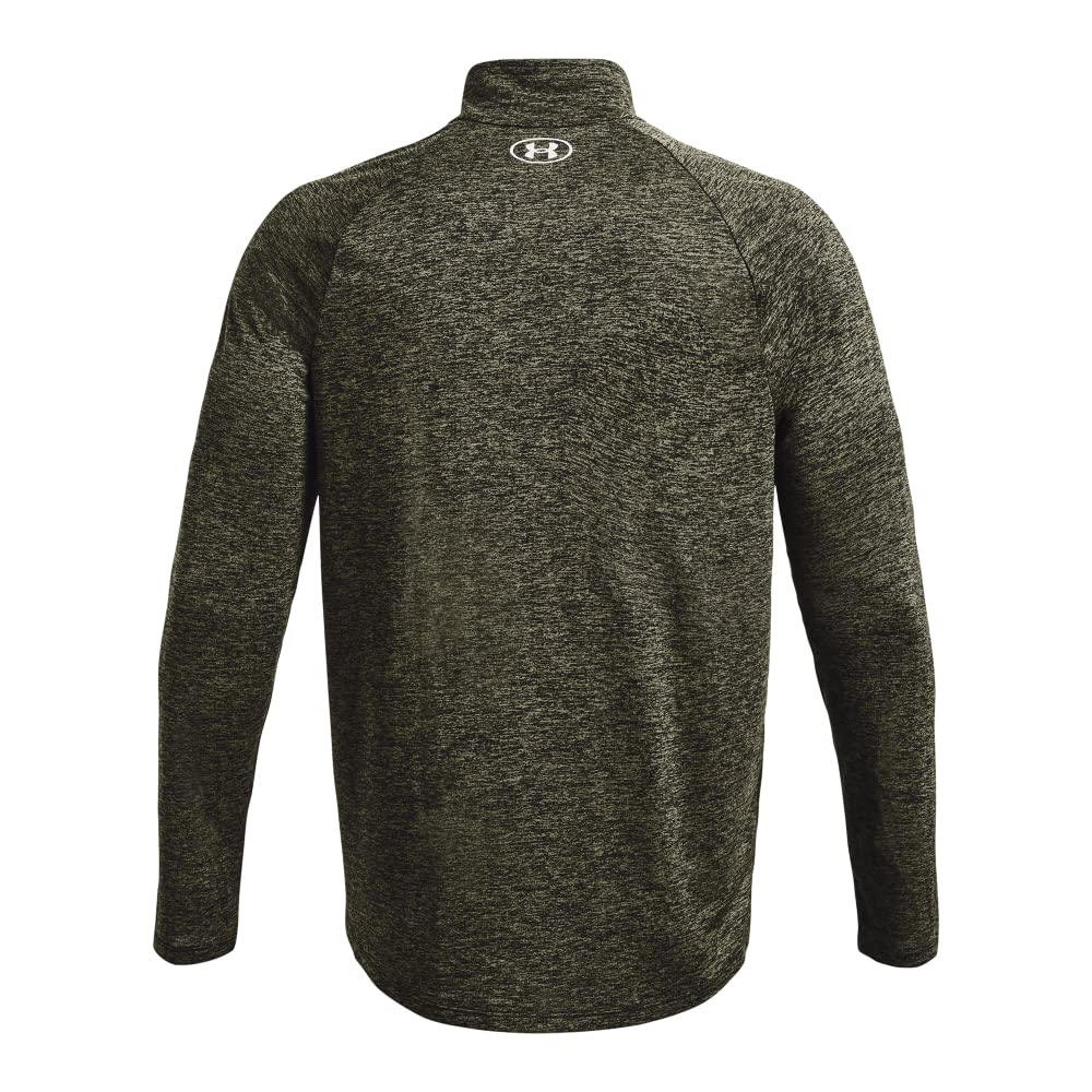 Under Armour Men's Standard Tech 2.0 1/2 Zip, (391) Marine OD Green/Black/White, Medium