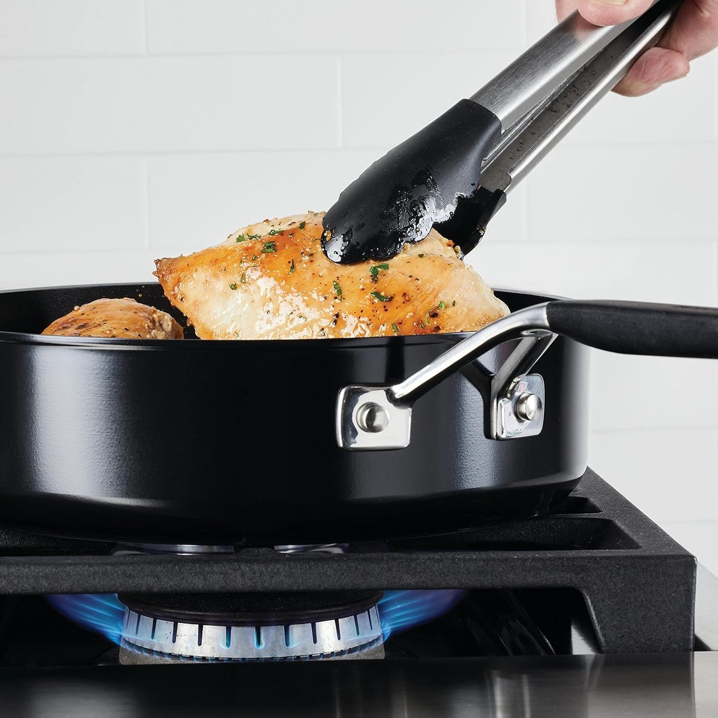 KitchenAid - Hard Anodized Nonstick Saute Pan with Lid (2.8L/3qt)