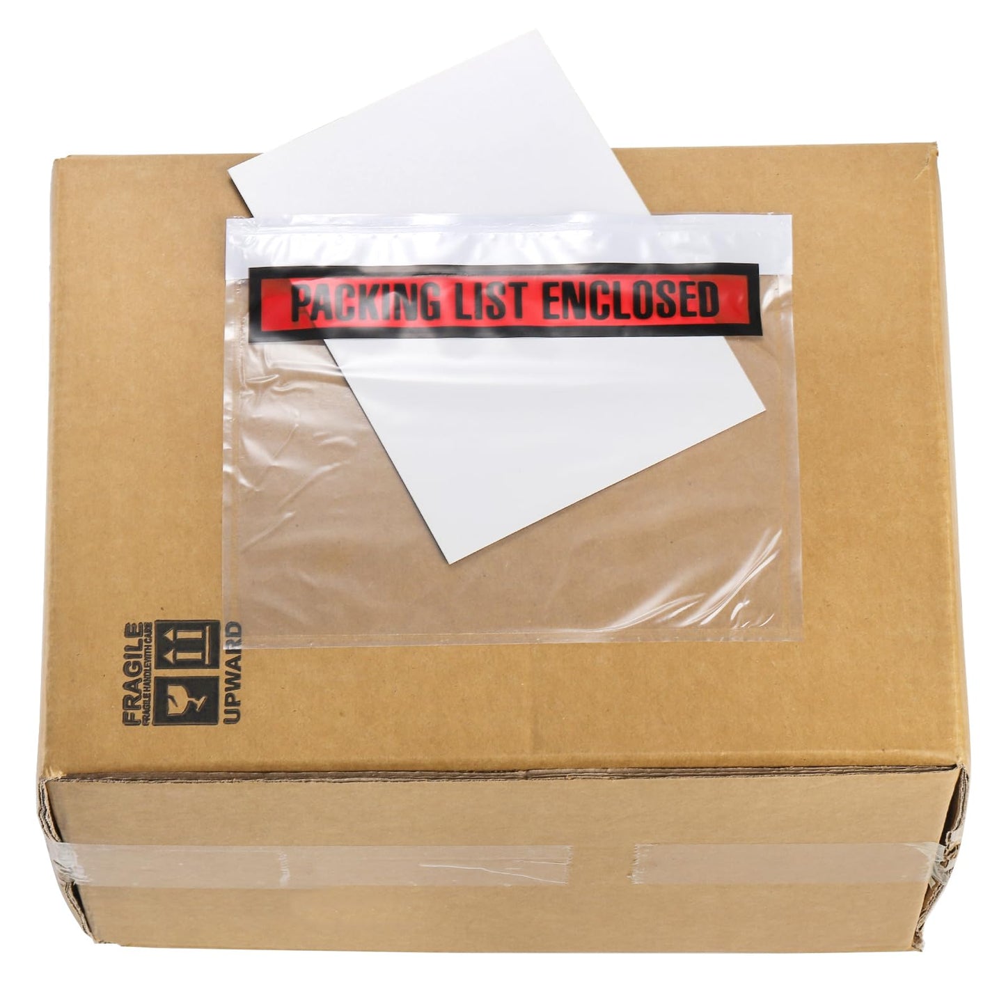 Nicunom 500 Pack 7.5'' x 5.5'' Packing List Envelopes, Adhesive Shipping Label Sleeves Clear Packing Slip Pouches Top Loading Packing List Pouches for Mailing
