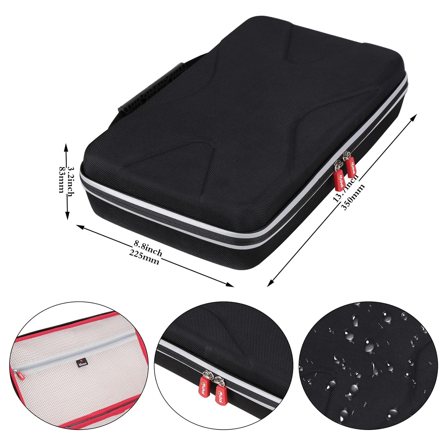 Mchoi Hard Travel Carrying Case for AKAI Professional MPK Mini MK3 / Mini Play USB MIDI Keyboard Controller, Case Only