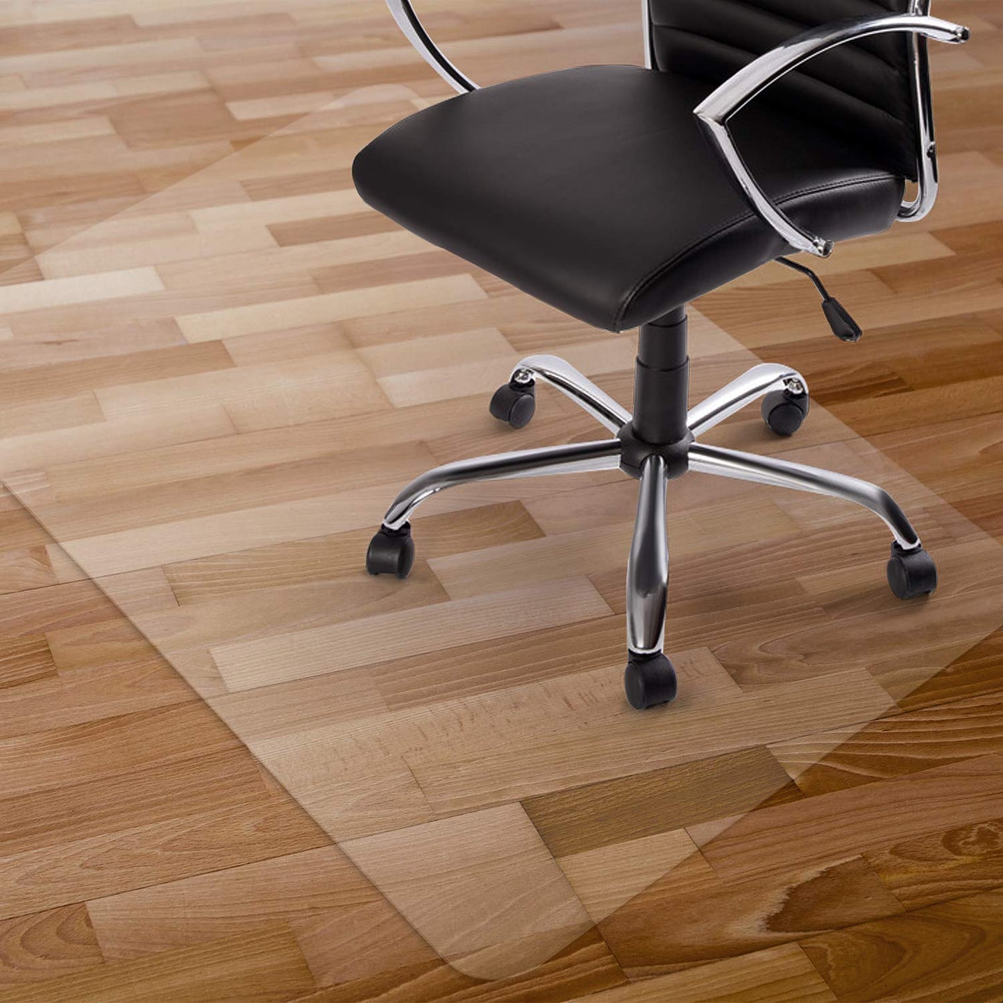 Kuyal Clear Chair Mat, 2MM Thick Hard Floor Use, Transparent Office Home Floor Protector mat Chair mats (48" X 59" Rectangle)