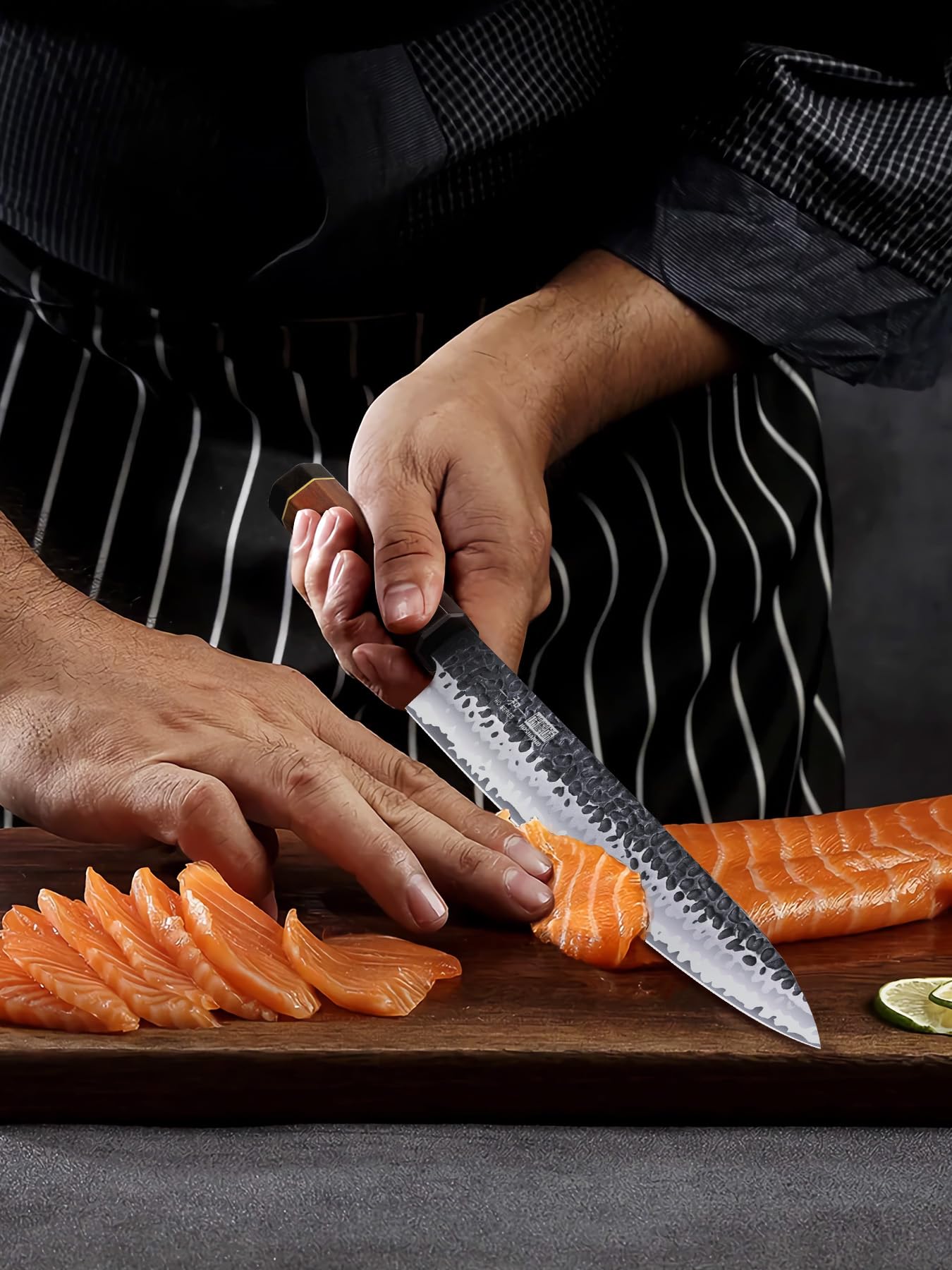 HOSHANHO Sushi Knife Japanese Sashimi Knife 10 Inch, Hand Forged High Carbon Steel Yanagiba Knife, Kitchen Chef Knife for Cutting Sushi & Sashimi, Fish Filleting