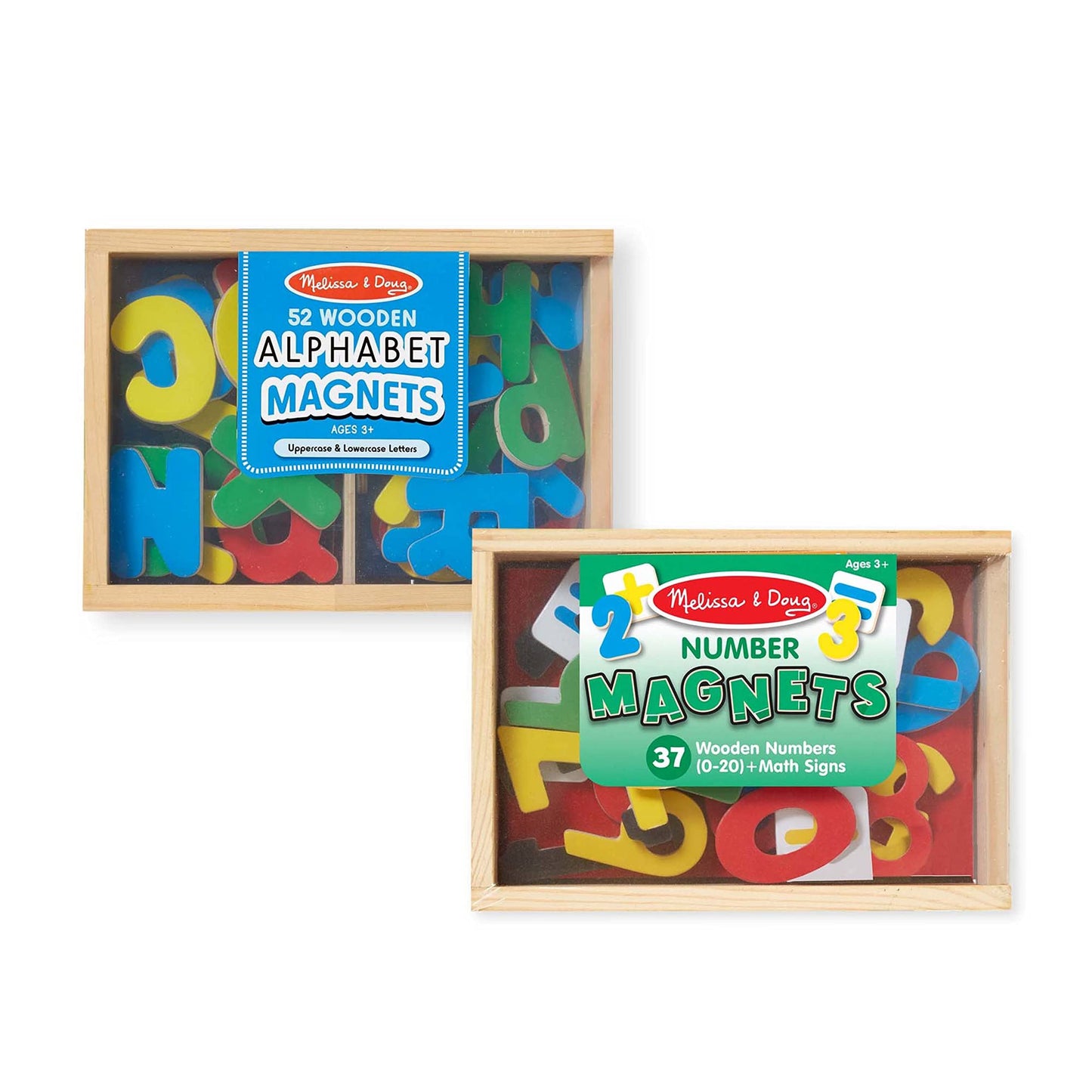Melissa & Doug Deluxe Magnetic Letters and Numbers Set with 89 Wooden MagnetsAlphabet Letter Magnets, Number Learning Toys for Preschoolers and Kids Ages 3+