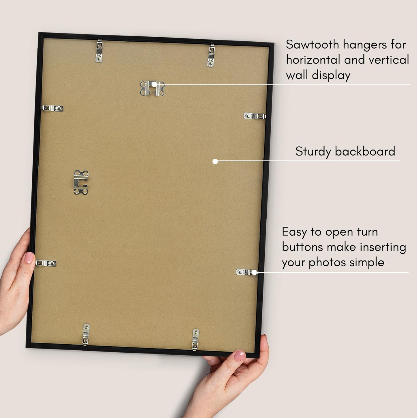 Americanflat 15x20 Picture Frame with Polished Plexiglass - Streamline Collection - Thin Border Picture Frame for Wall Display - Hanging Hardware Included - Black