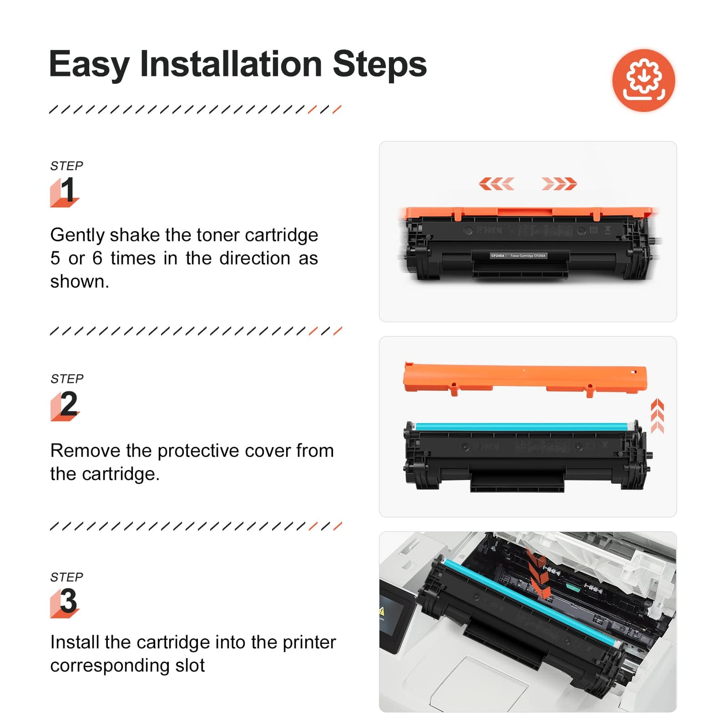 v4ink 4PK Compatible 48A Toner Cartridge Replacement for HP 48A CF248A Toner Cartridge Black Ink for use in HP Pro M15w M15a M16w M16a MFP M29w M29a M28w M28a Printer