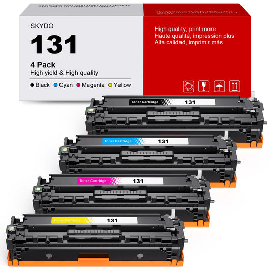 131 Toner Cartridges Replacement for Canon 131 131H 131BK CRG131 Work with Canon imageClass MF624Cw MF628Cw MF8280Cw LBP7100Cw MF8230Cn MF8080Cw Printer Toner (4 Pack)
