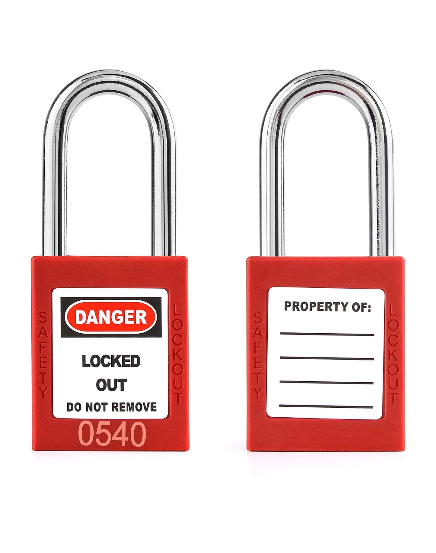 QWORK Lockout Tagout Locks, Safety Padlock, 10 Padlocks with 20 Keys, for Lock Out Tag Out Stations and Devices