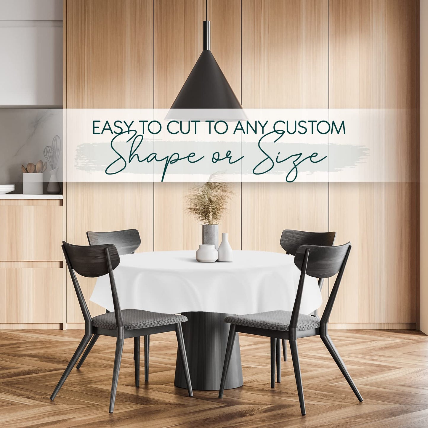 tablecloths by design - Quality Table Pad Protector, Superior Protection from Spills, Scratches & Heat - Reusable Table Cloth with Cushion Flannel Backing (90" L x 54" W)