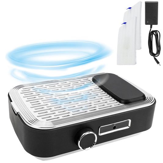 Biutee Nail Dust Collector, 80W Adjustable Suction with 2 Reusable Filters, Powerful Nail Vacuum Fan Dust Extractor for Acrylic Gel Nail Polishing, Low Noise& Nail Salon