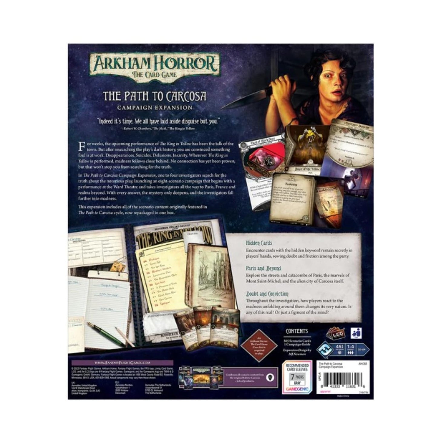 Arkham Horror: The Card Game: The Path to Carcosa Expansion - Horror Game - Cooperative Card Game - Ages 14+ - 1-2 Players - Avg. Playtime 1-2 Hours - Made by Fantasy Flight Games (FFGAHC68)