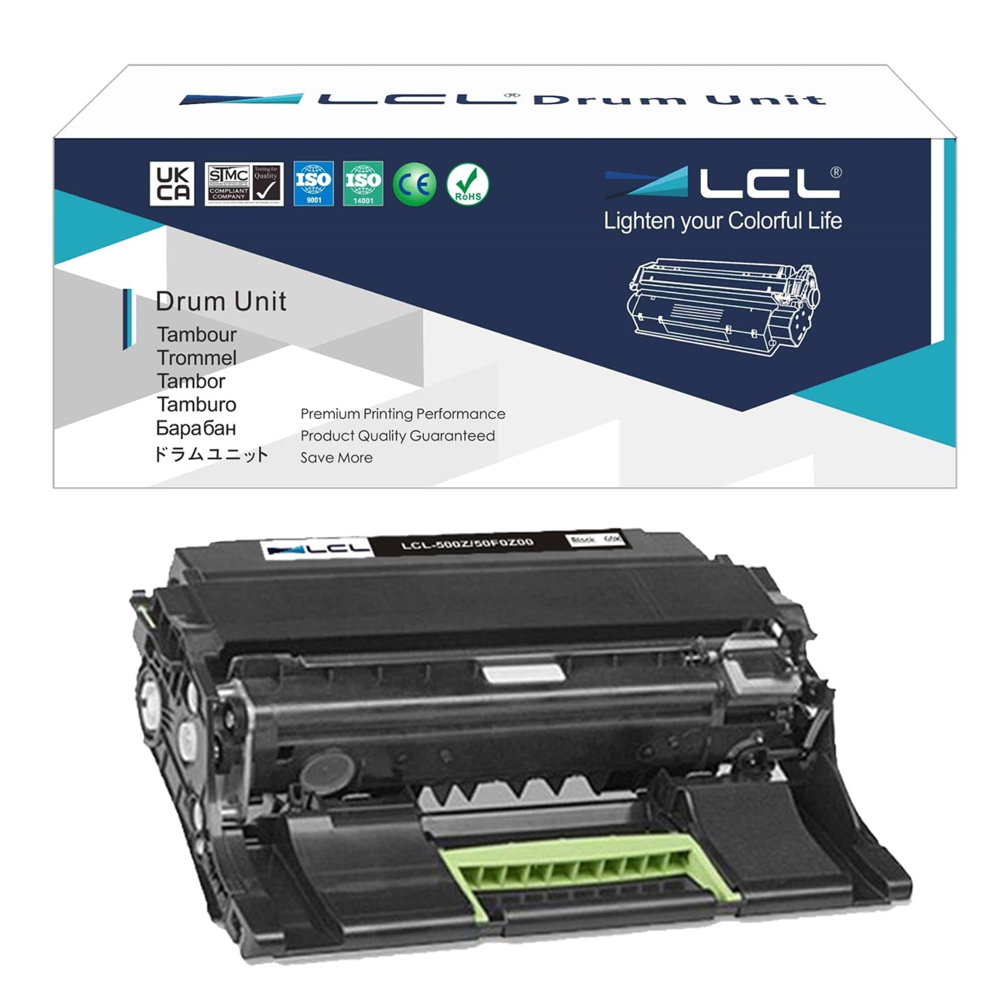 LCL Remanufactured Drum Unit for Lexmark 500Z 500ZG 50F0Z00 50F0ZA0 50F0Z0G (1-Pack) for Lexmark MS310d MS310dn MX310dn MS410d MS410dn MX410de MS415DN MS510dn MX511dte MS610DN MS317DN MS417DN MS517DN