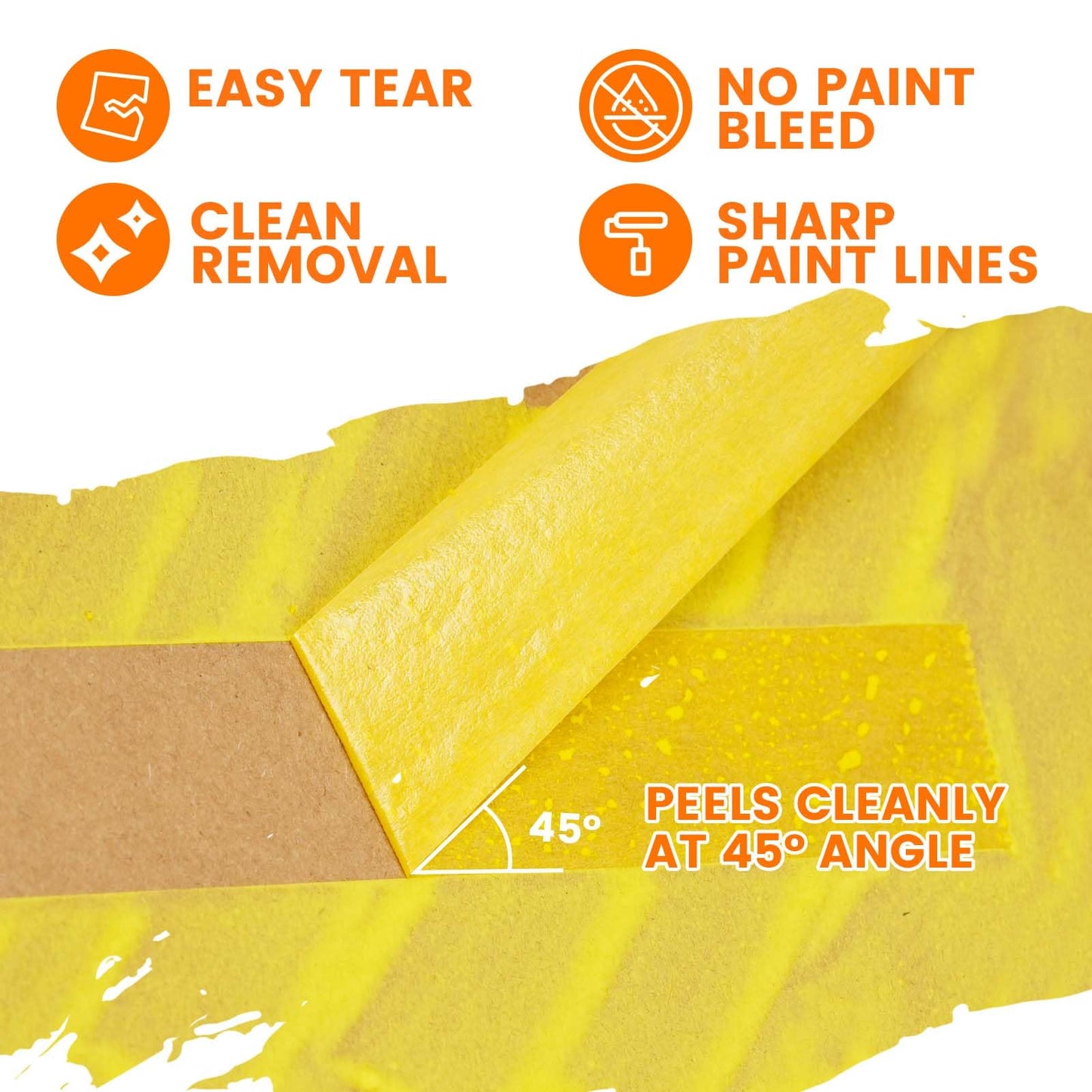 ADHES Washi Masking Tape with Dispenser, 0.94 Inch x 60 Yards x 6 Rolls, Easy Tear Painters Tape for Painting, Craft, DIY, Labeling & Gift Wrapping, Residue-Free Decorative Paper Tape for Home, Office